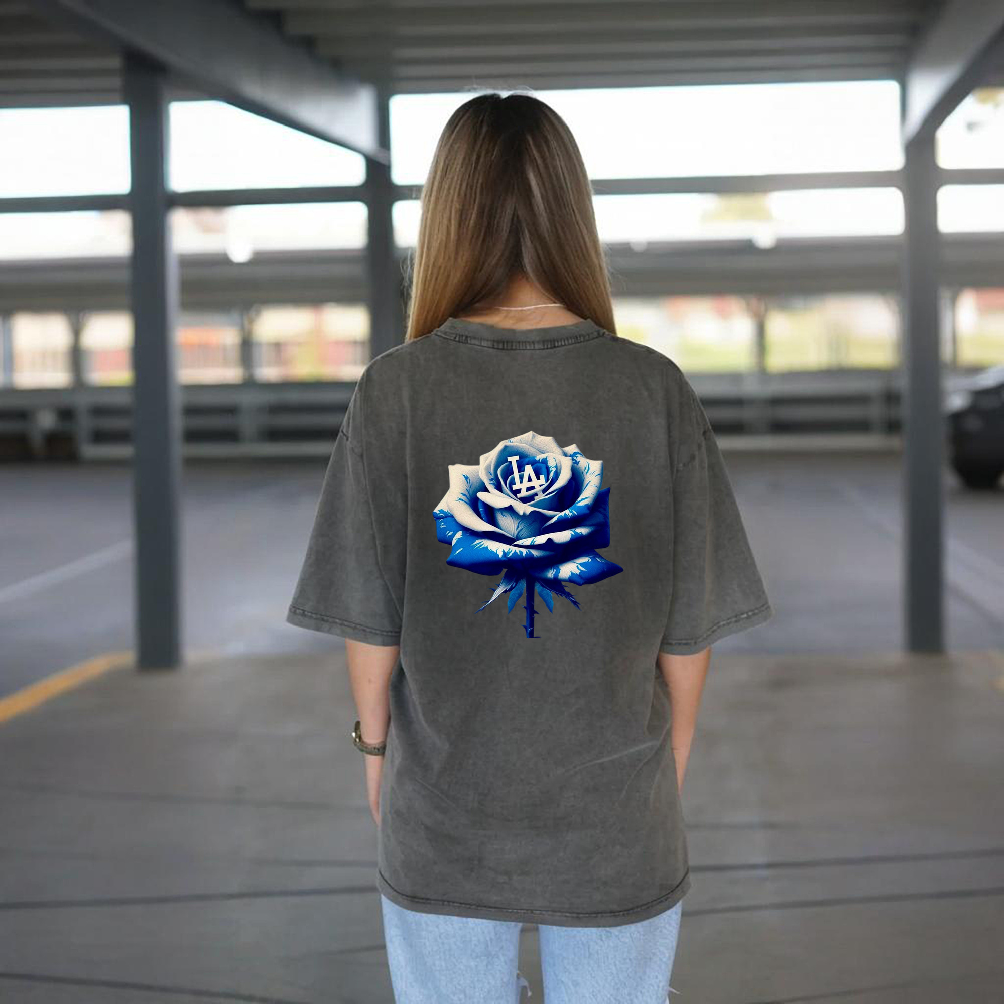  Washed Vintage 230g Cotton Oversized T-Shirt With Back Heat Transfer Print – Soft, Lightweight & Stylish – Comfortable Casual Wear For Sports & Everyday Use