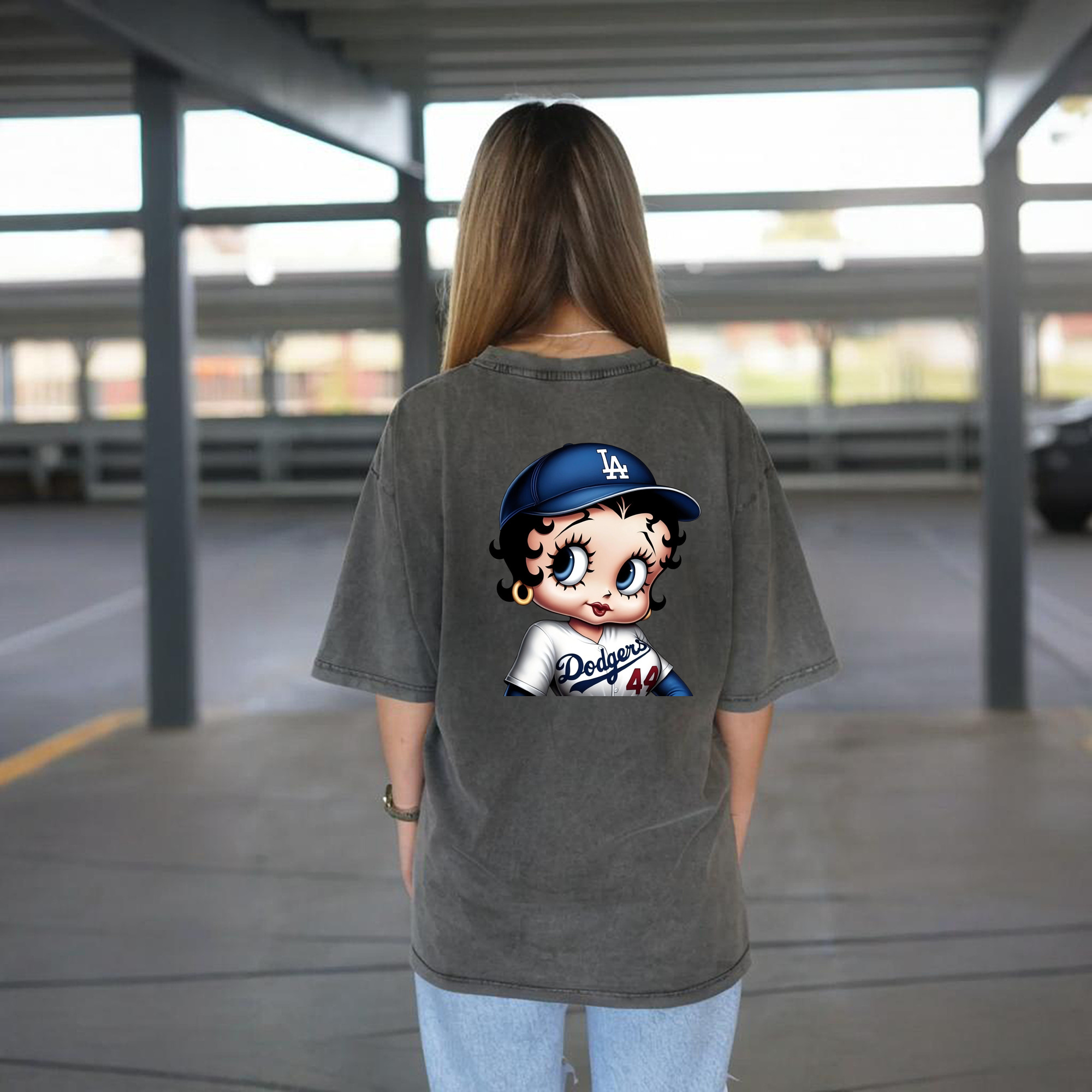  Washed Vintage 230g Cotton Oversized T-Shirt With Back Heat Transfer Print – Soft, Lightweight & Stylish – Comfortable Casual Wear For Sports & Everyday Use