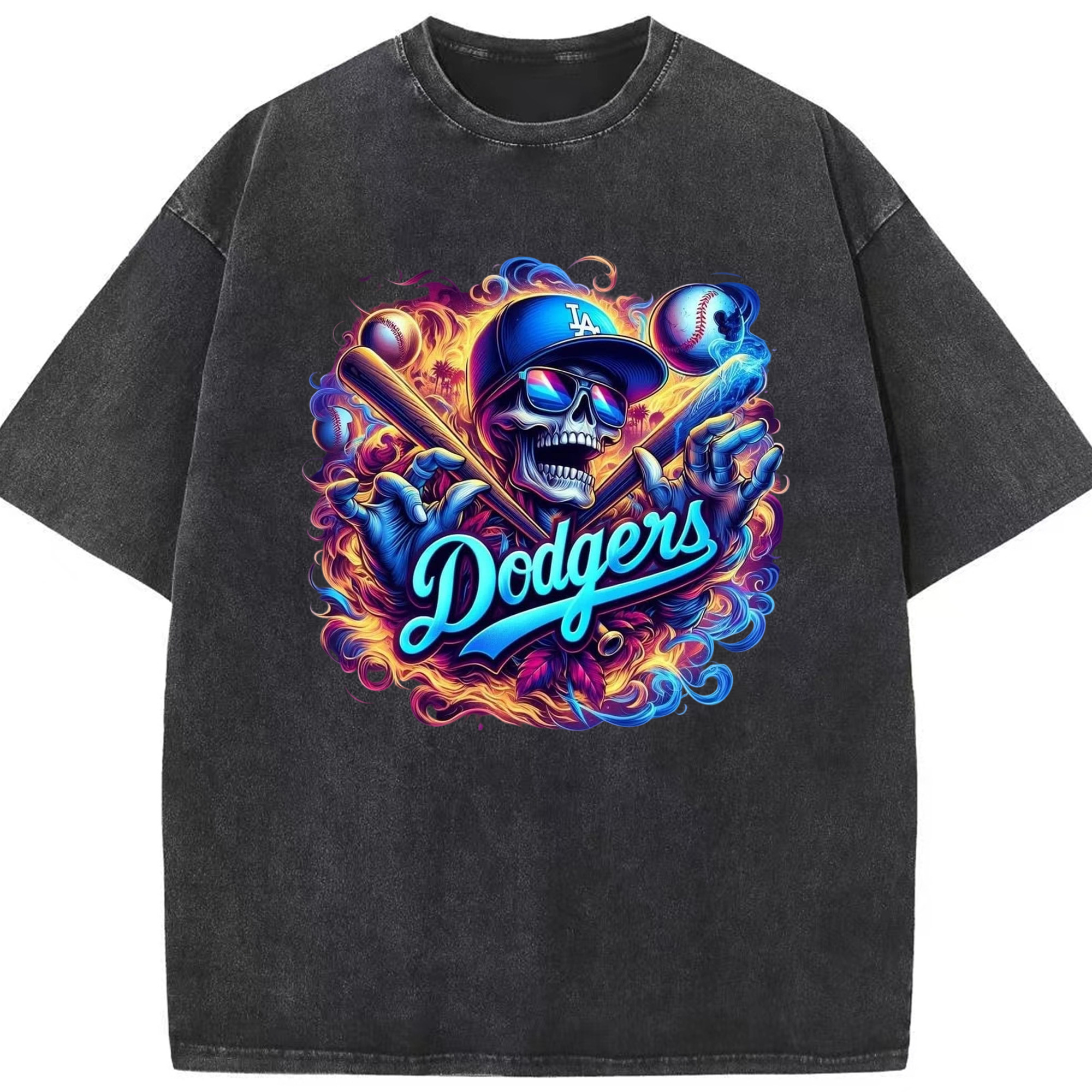  Washed Vintage Look 230g Cotton Oversized T-Shirt With Front Heat Transfer Print – Soft, Lightweight, Stylish Fit – Comfortable Casual Wear For Sports & Everyday Use