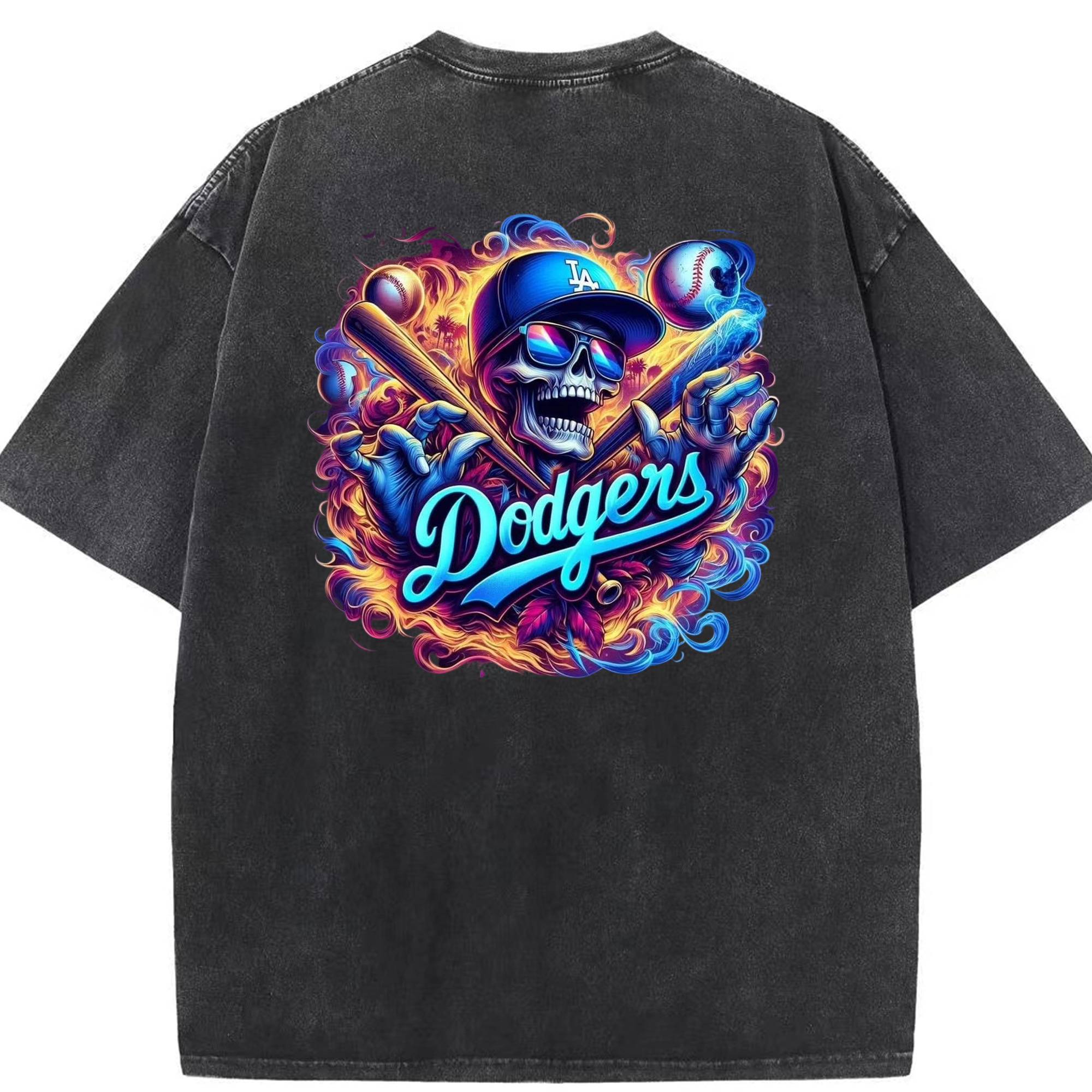  Washed Vintage 230g Cotton Oversized T-Shirt With Back Heat Transfer Print – Soft, Lightweight & Stylish – Comfortable Casual Wear For Sports & Everyday Use