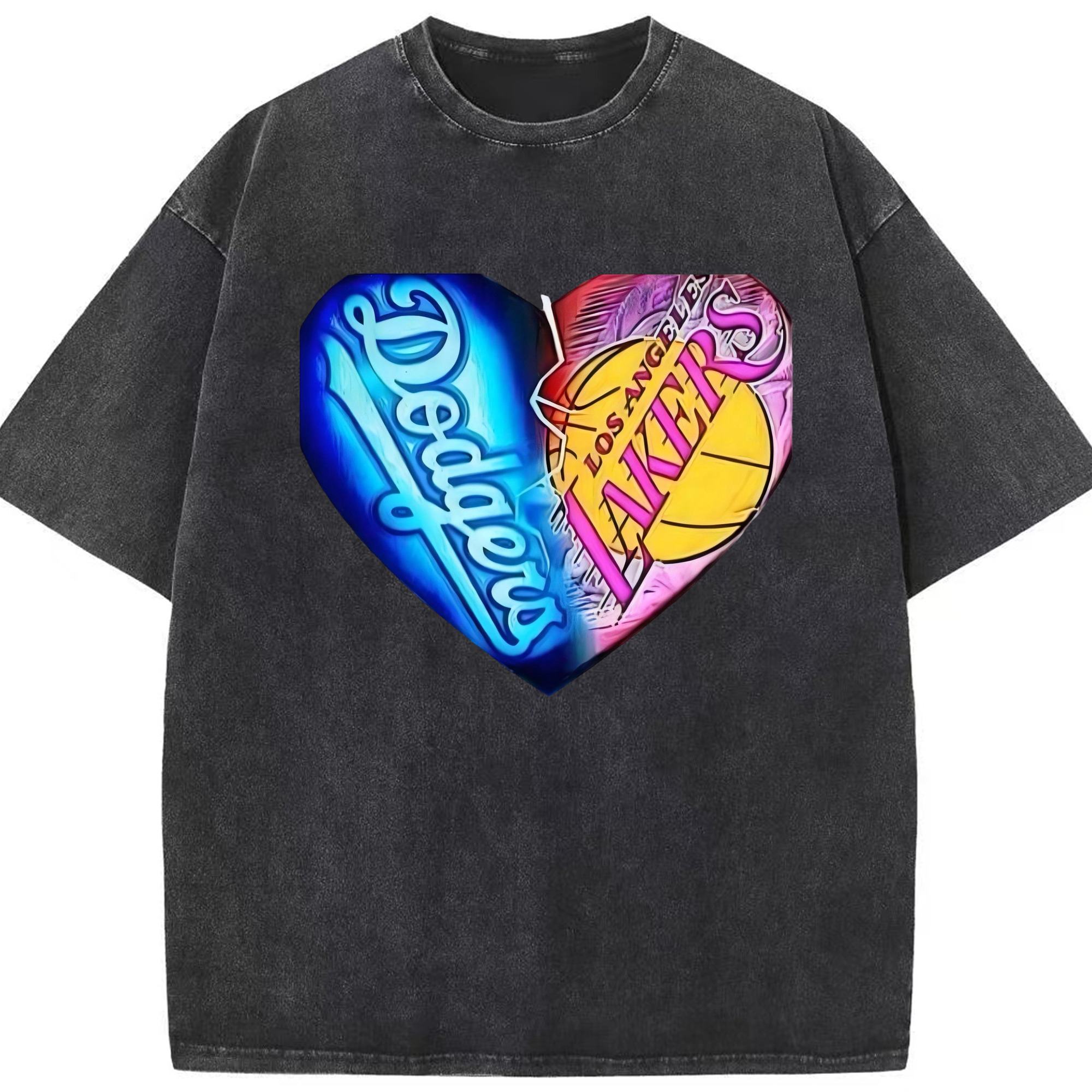  Washed Vintage Look 230g Cotton Oversized T-Shirt With Front Heat Transfer Print – Soft, Lightweight, Stylish Fit – Comfortable Casual Wear For Sports & Everyday Use