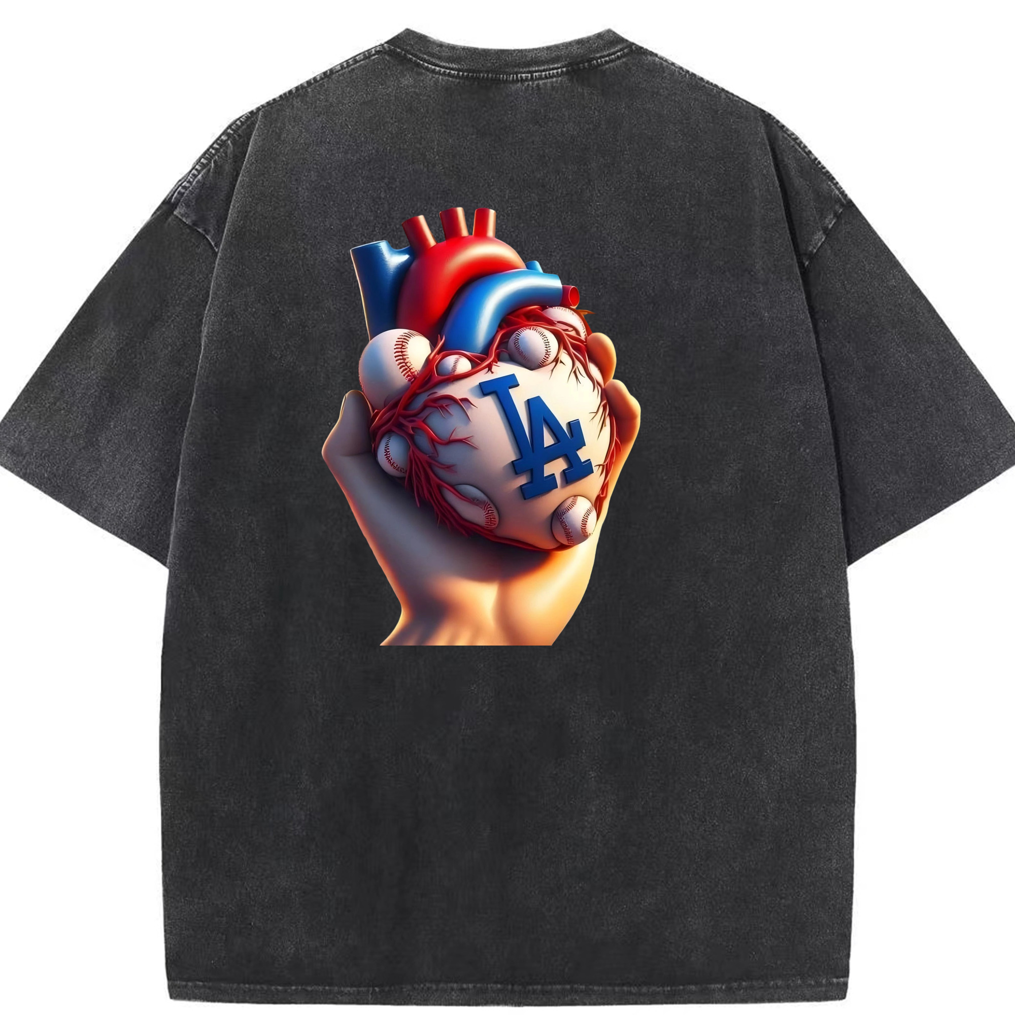  Washed Vintage 230g Cotton Oversized T-Shirt With Back Heat Transfer Print – Soft, Lightweight & Stylish – Comfortable Casual Wear For Sports & Everyday Use