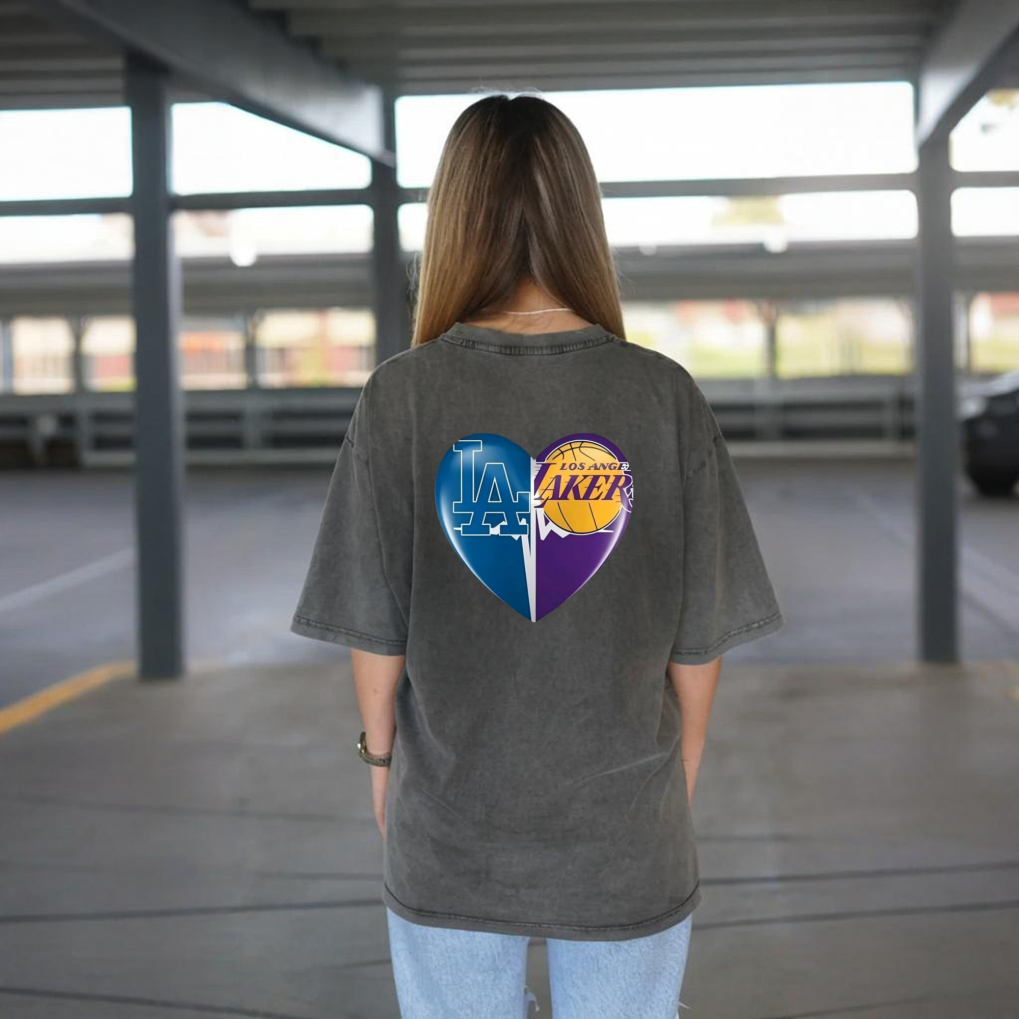  Washed Vintage 230g Cotton Oversized T-Shirt With Back Heat Transfer Print – Soft, Lightweight & Stylish – Comfortable Casual Wear For Sports & Everyday Use