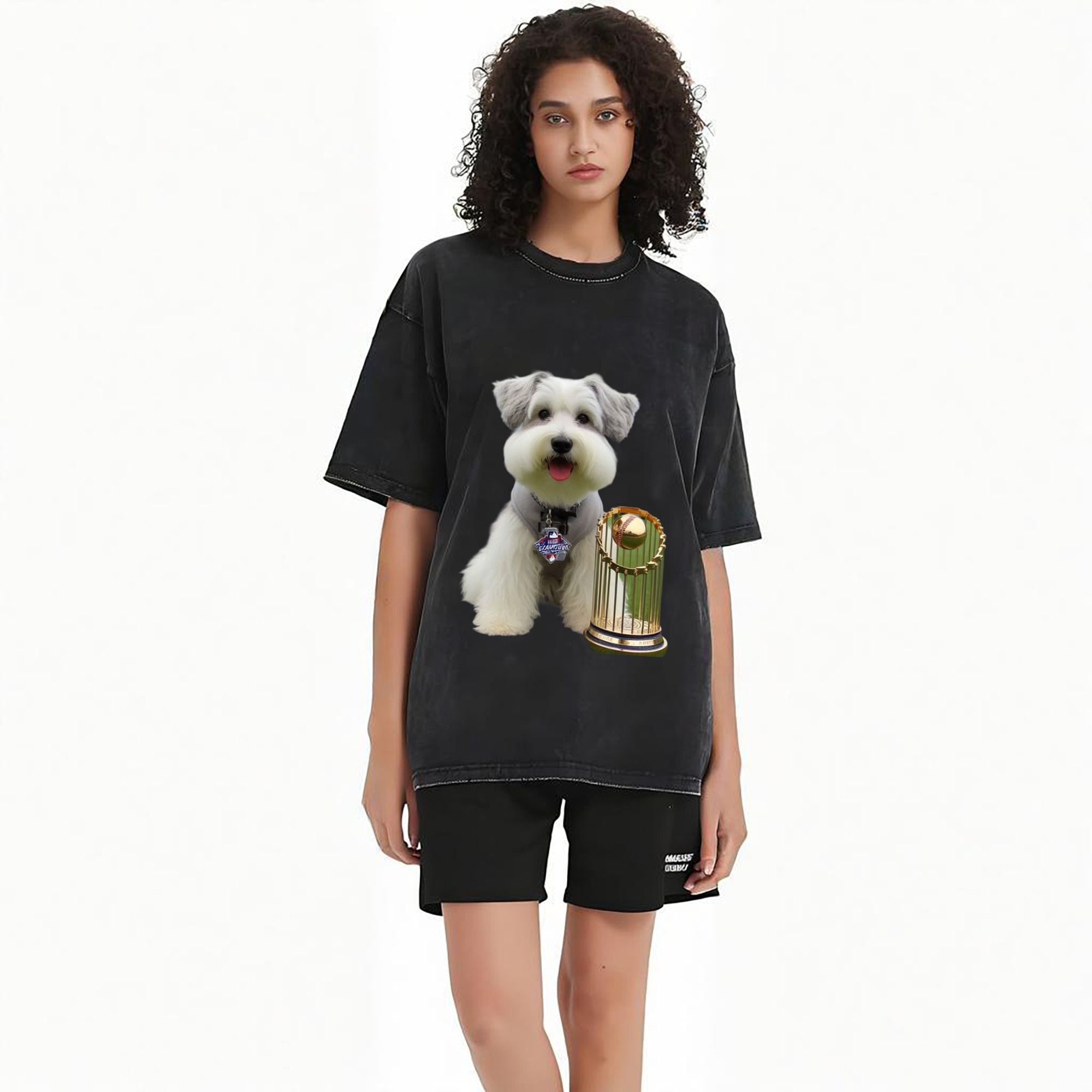  Washed Vintage Look 230g Cotton Oversized T-Shirt With Front Heat Transfer Print – Soft, Lightweight, Stylish Fit – Comfortable Casual Wear For Sports & Everyday Use