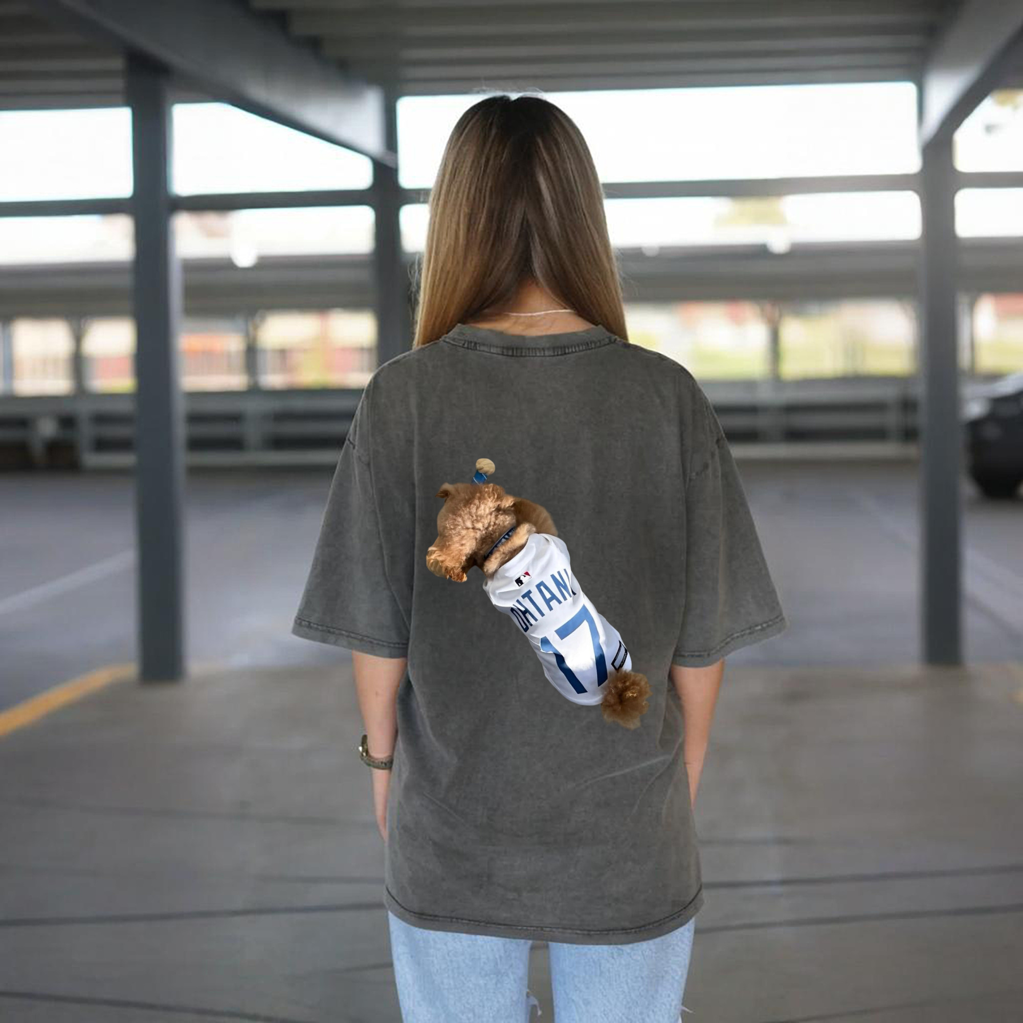  Washed Vintage 230g Cotton Oversized T-Shirt With Back Heat Transfer Print – Soft, Lightweight & Stylish – Comfortable Casual Wear For Sports & Everyday Use