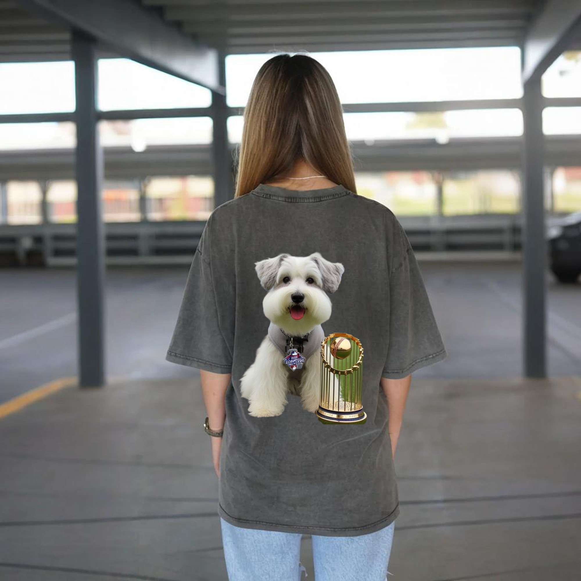  Washed Vintage 230g Cotton Oversized T-Shirt With Back Heat Transfer Print – Soft, Lightweight & Stylish – Comfortable Casual Wear For Sports & Everyday Use