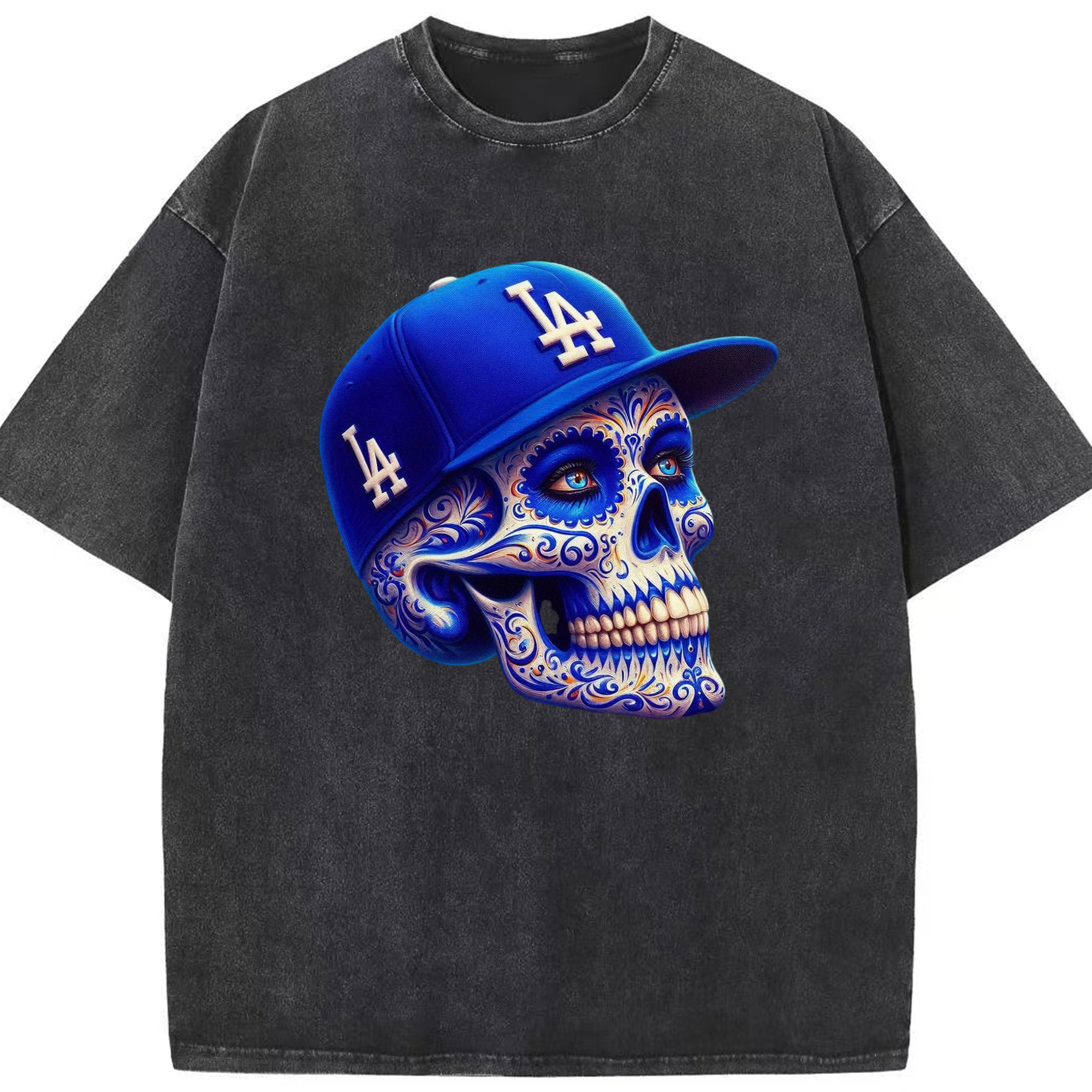  Washed Vintage Look 230g Cotton Oversized T-Shirt With Front Heat Transfer Print – Soft, Lightweight, Stylish Fit – Comfortable Casual Wear For Sports & Everyday Use