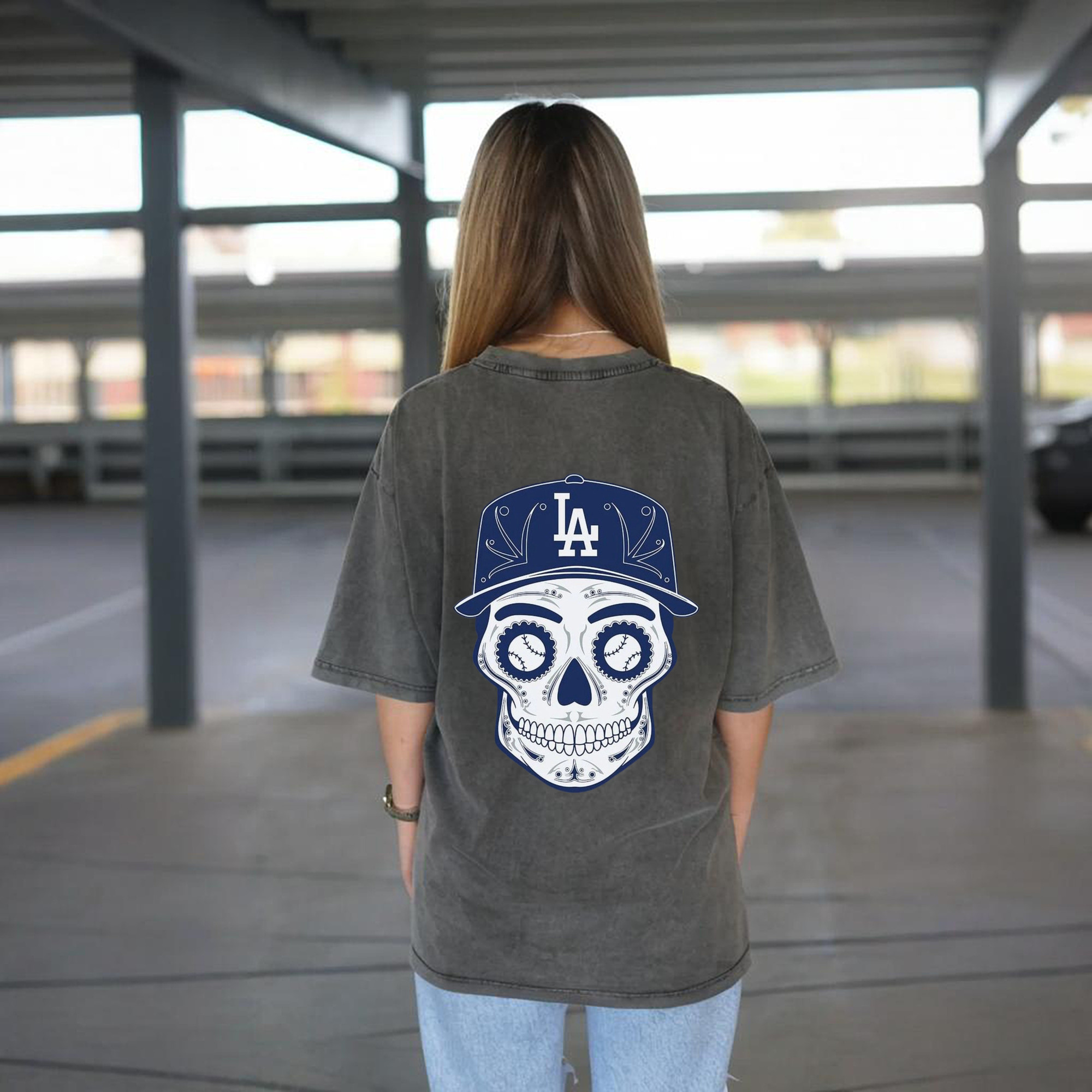  Washed Vintage 230g Cotton Oversized T-Shirt With Back Heat Transfer Print – Soft, Lightweight & Stylish – Comfortable Casual Wear For Sports & Everyday Use