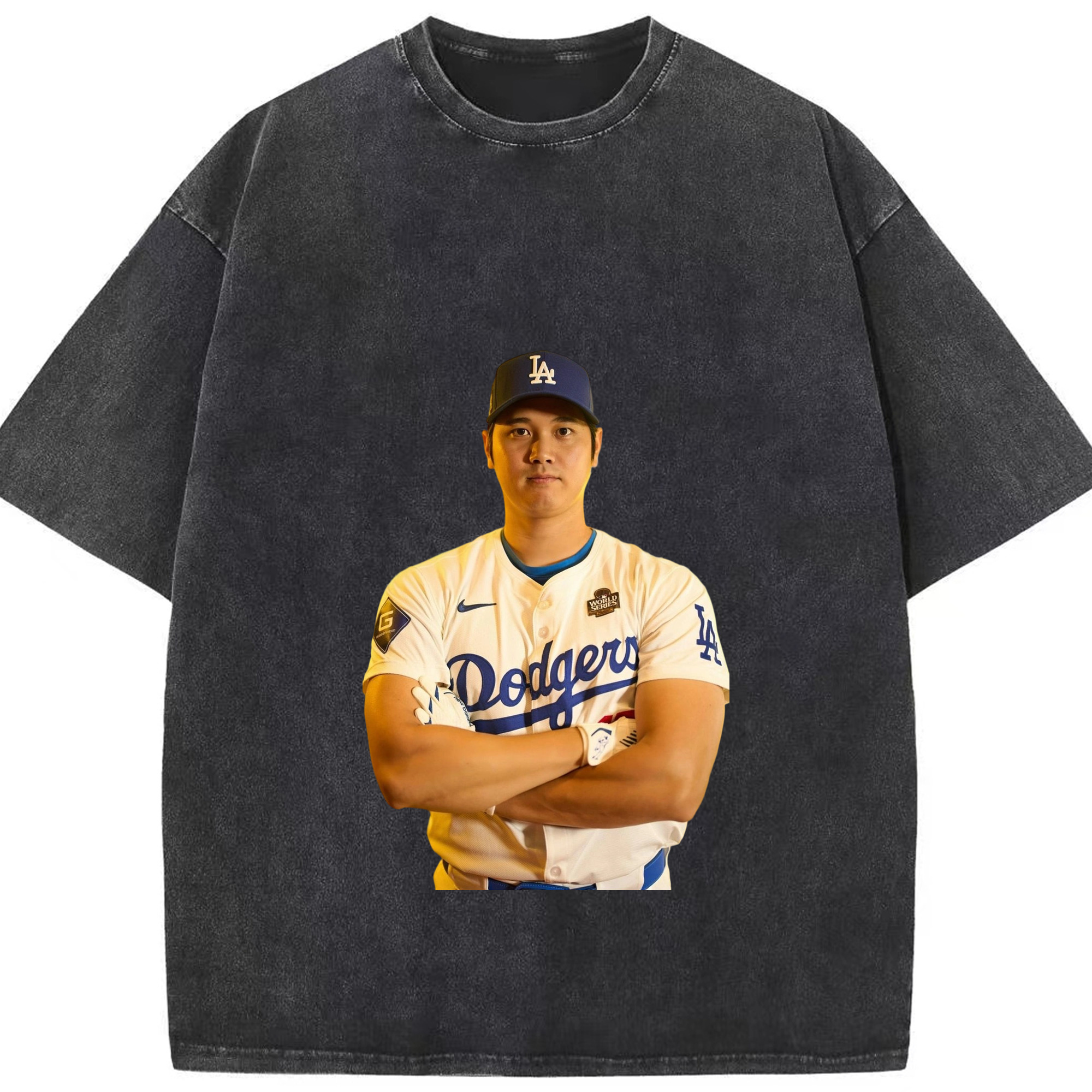  Washed Vintage Look 230g Cotton Oversized T-Shirt With Front Heat Transfer Print – Soft, Lightweight, Stylish Fit – Comfortable Casual Wear For Sports & Everyday Use