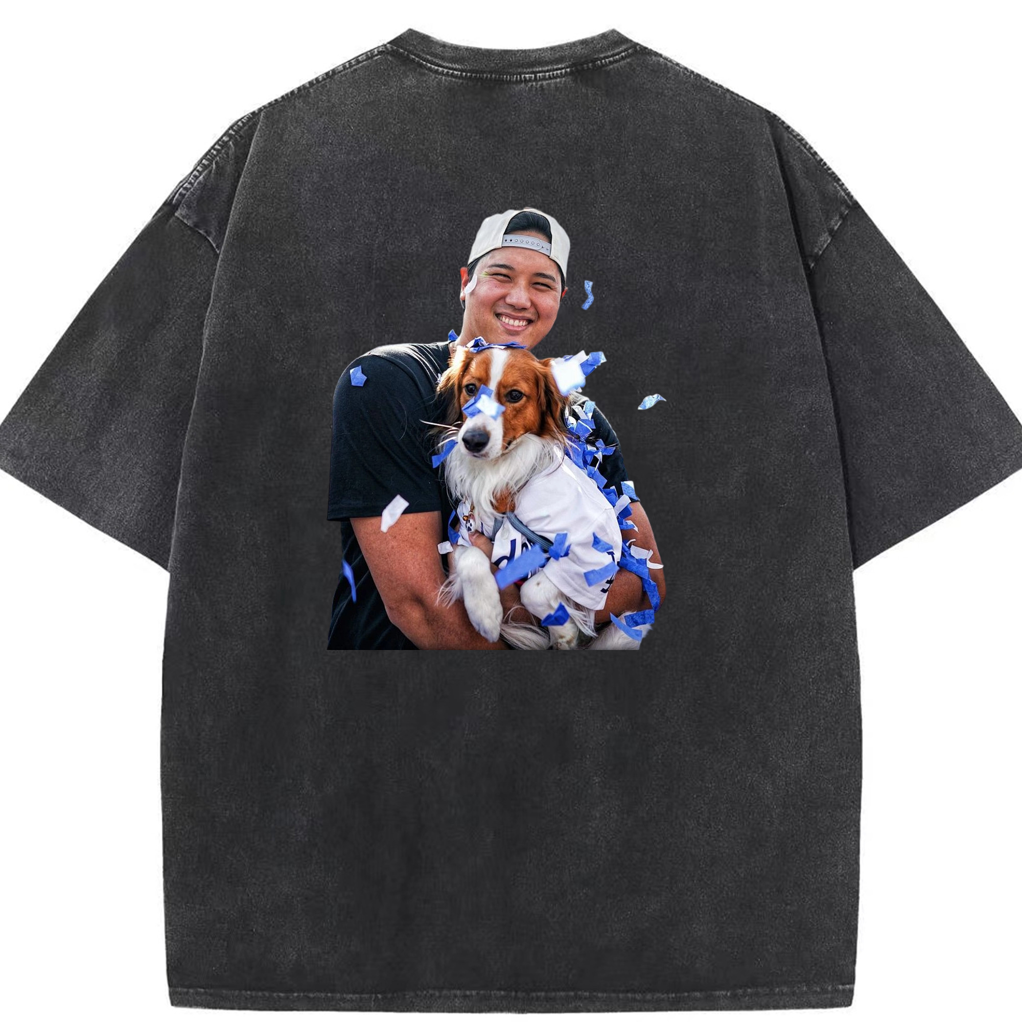  Washed Vintage 230g Cotton Oversized T-Shirt With Back Heat Transfer Print – Soft, Lightweight & Stylish – Comfortable Casual Wear For Sports & Everyday Use