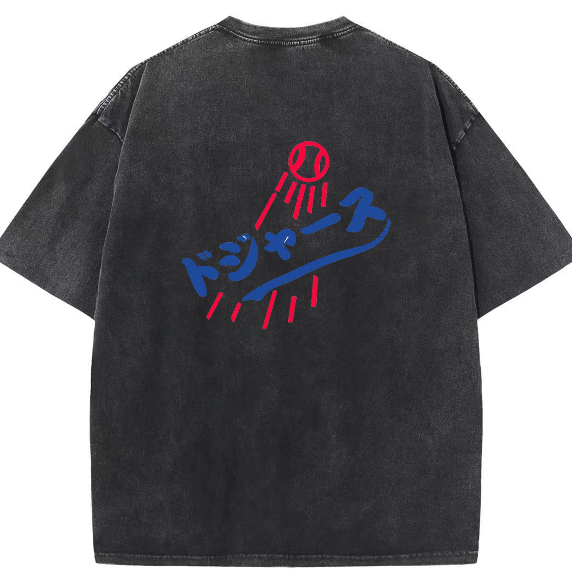  Washed Vintage 230g Cotton Oversized T-Shirt With Back Heat Transfer Print – Soft, Lightweight & Stylish – Comfortable Casual Wear For Sports & Everyday Use