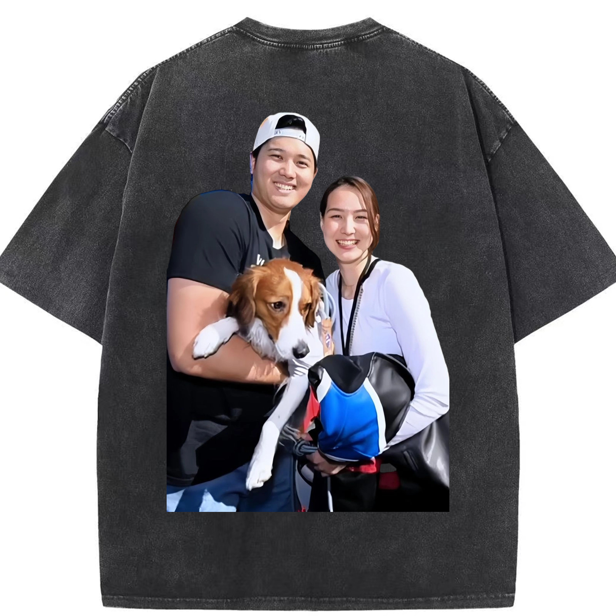  Washed Vintage 230g Cotton Oversized T-Shirt With Back Heat Transfer Print – Soft, Lightweight & Stylish – Comfortable Casual Wear For Sports & Everyday Use