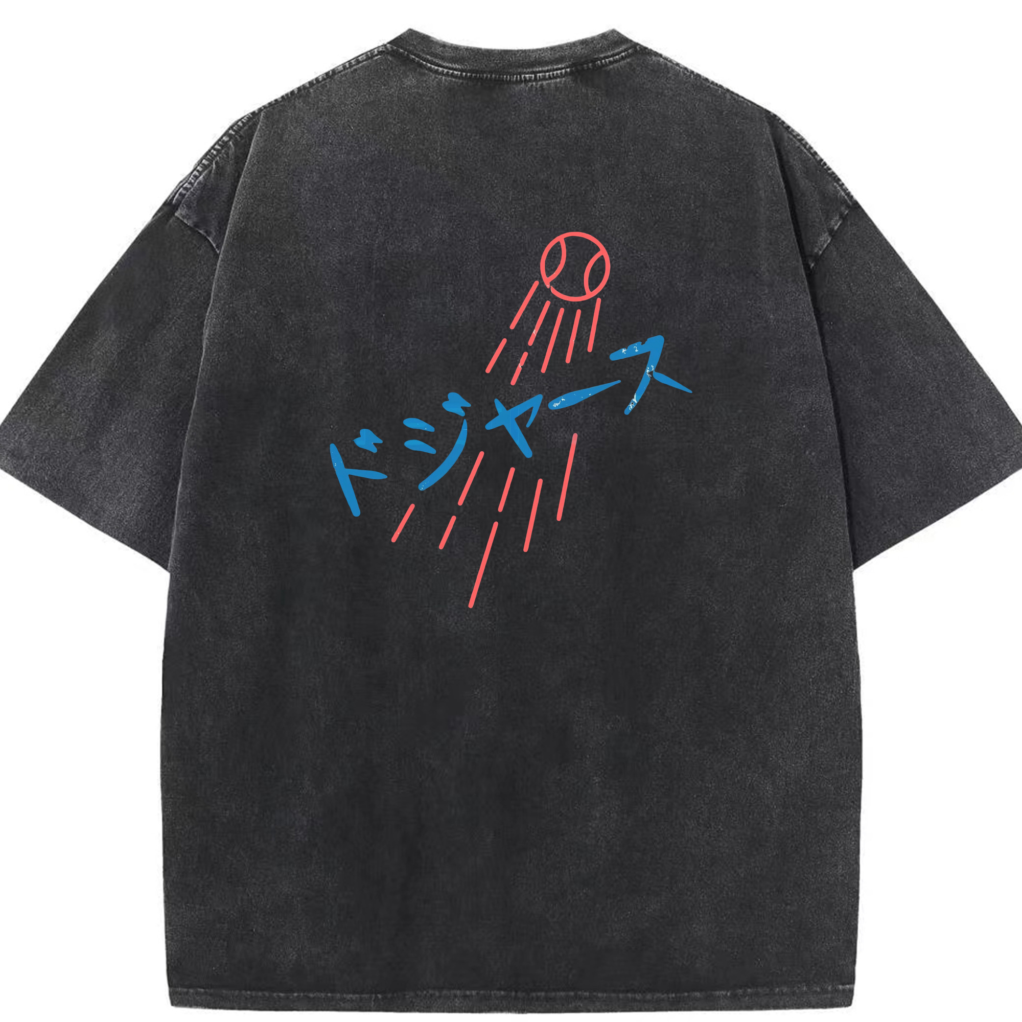  Washed Vintage 230g Cotton Oversized T-Shirt With Back Heat Transfer Print – Soft, Lightweight & Stylish – Comfortable Casual Wear For Sports & Everyday Use