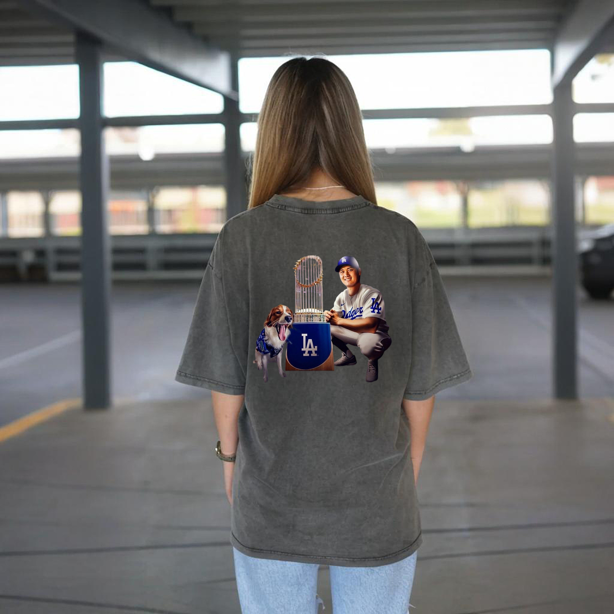  Washed Vintage 230g Cotton Oversized T-Shirt With Back Heat Transfer Print – Soft, Lightweight & Stylish – Comfortable Casual Wear For Sports & Everyday Use