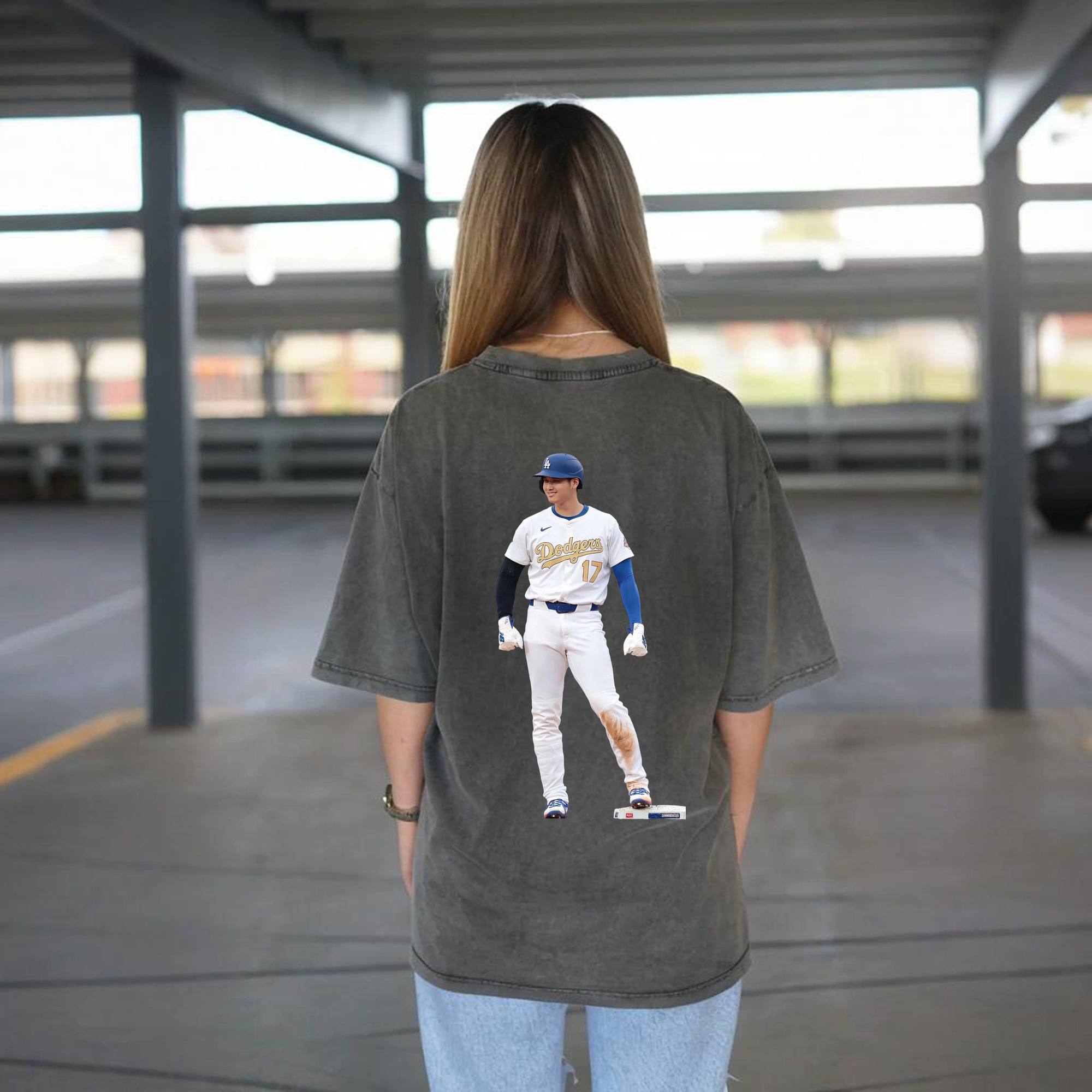  Washed Vintage 230g Cotton Oversized T-Shirt With Back Heat Transfer Print – Soft, Lightweight & Stylish – Comfortable Casual Wear For Sports & Everyday Use