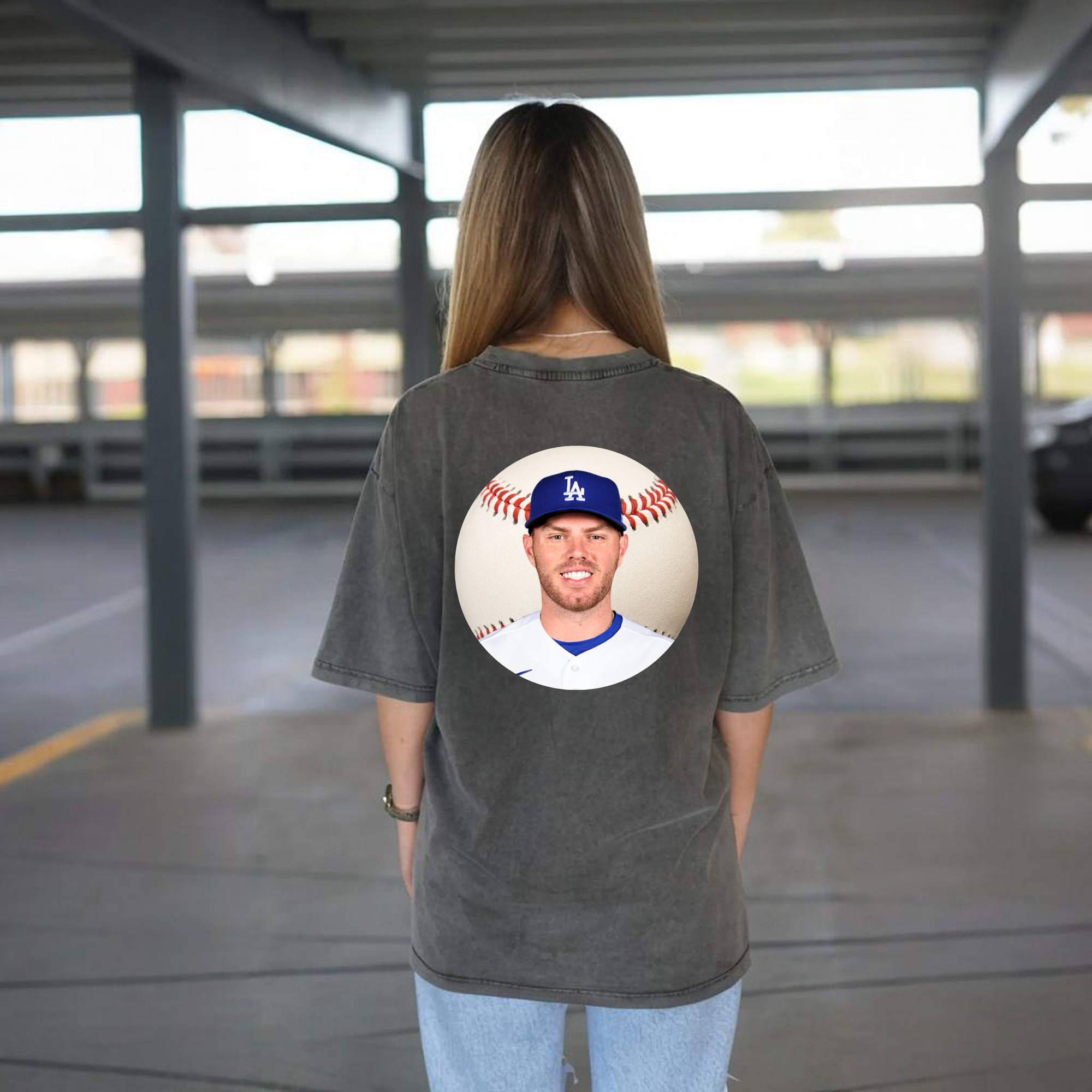  Washed Vintage 230g Cotton Oversized T-Shirt With Back Heat Transfer Print – Soft, Lightweight & Stylish – Comfortable Casual Wear For Sports & Everyday Use