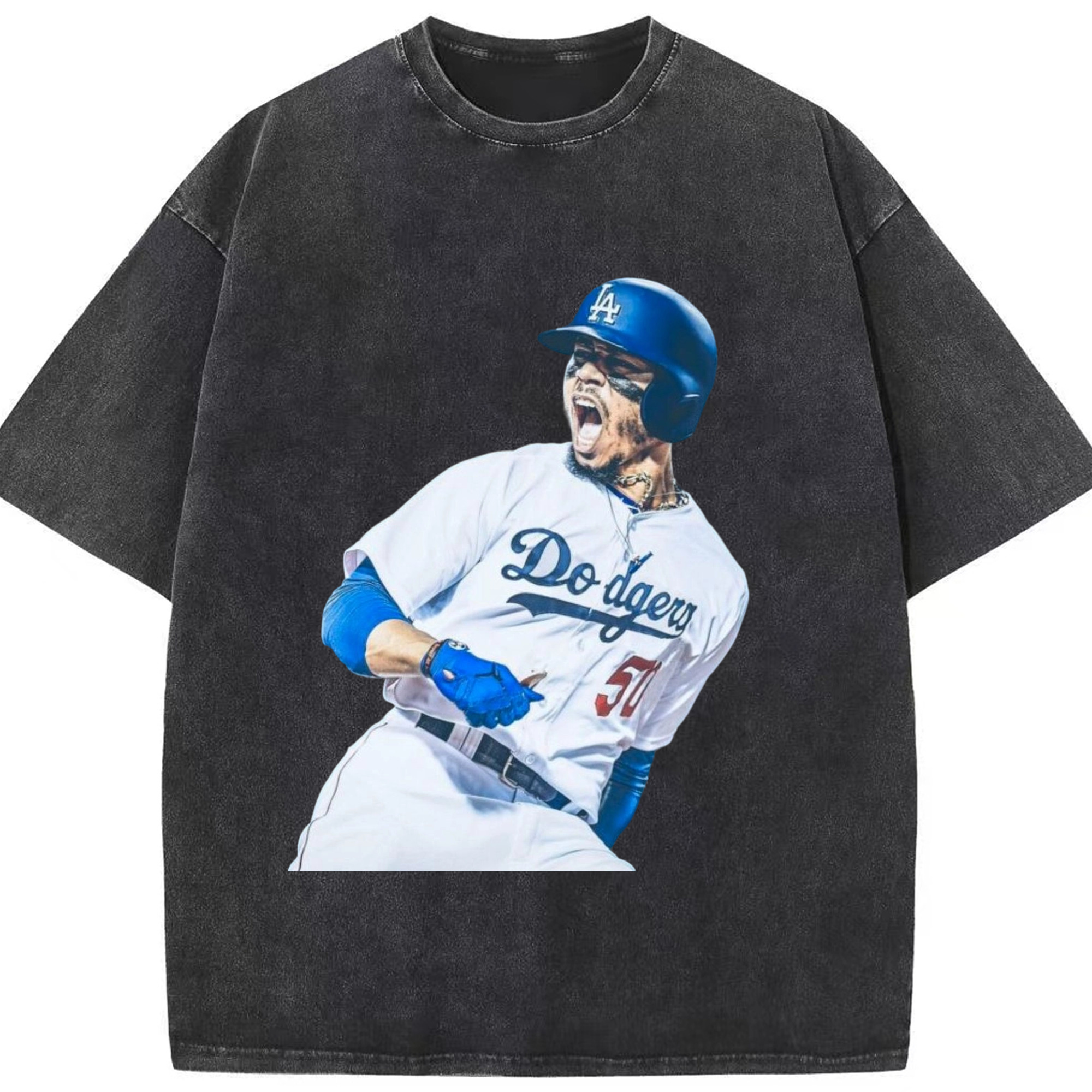  Washed Vintage Look 230g Cotton Oversized T-Shirt With Front Heat Transfer Print – Soft, Lightweight, Stylish Fit – Comfortable Casual Wear For Sports & Everyday Use