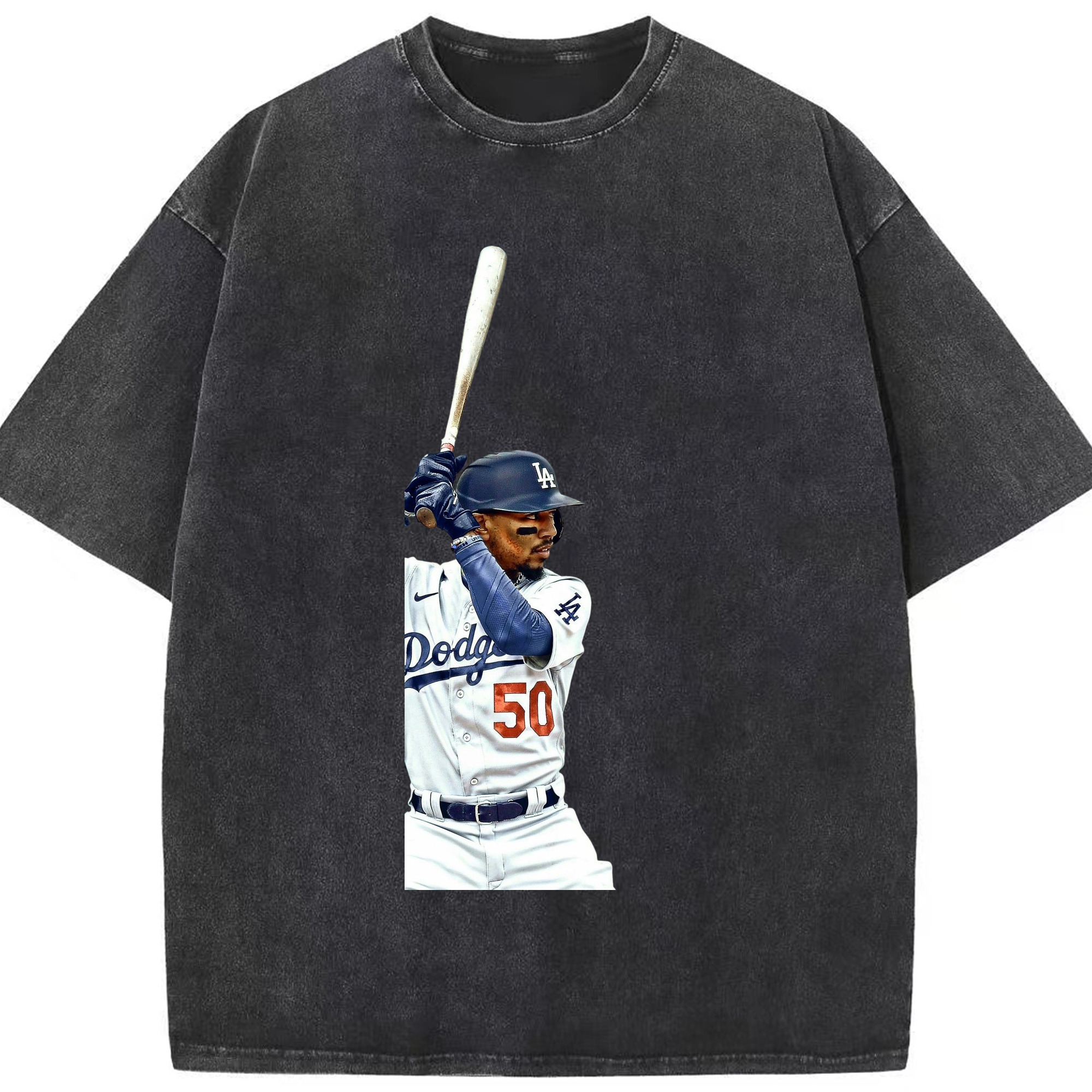  Washed Vintage Look 230g Cotton Oversized T-Shirt With Front Heat Transfer Print – Soft, Lightweight, Stylish Fit – Comfortable Casual Wear For Sports & Everyday Use