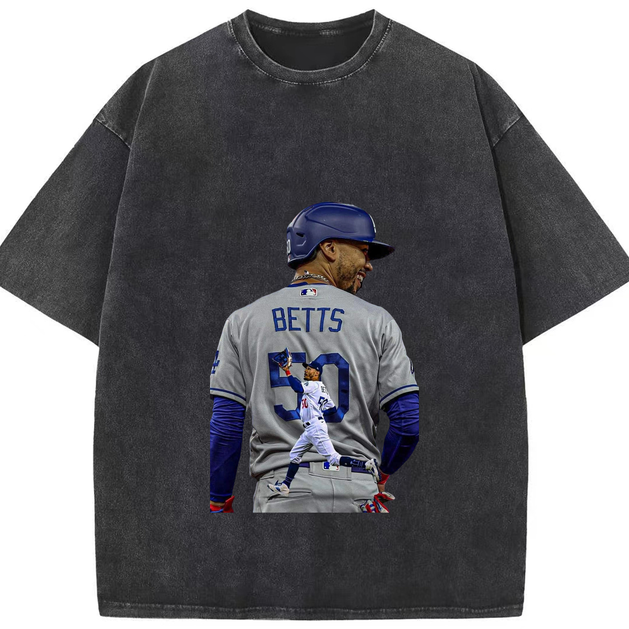  Washed Vintage Look 230g Cotton Oversized T-Shirt With Front Heat Transfer Print – Soft, Lightweight, Stylish Fit – Comfortable Casual Wear For Sports & Everyday Use