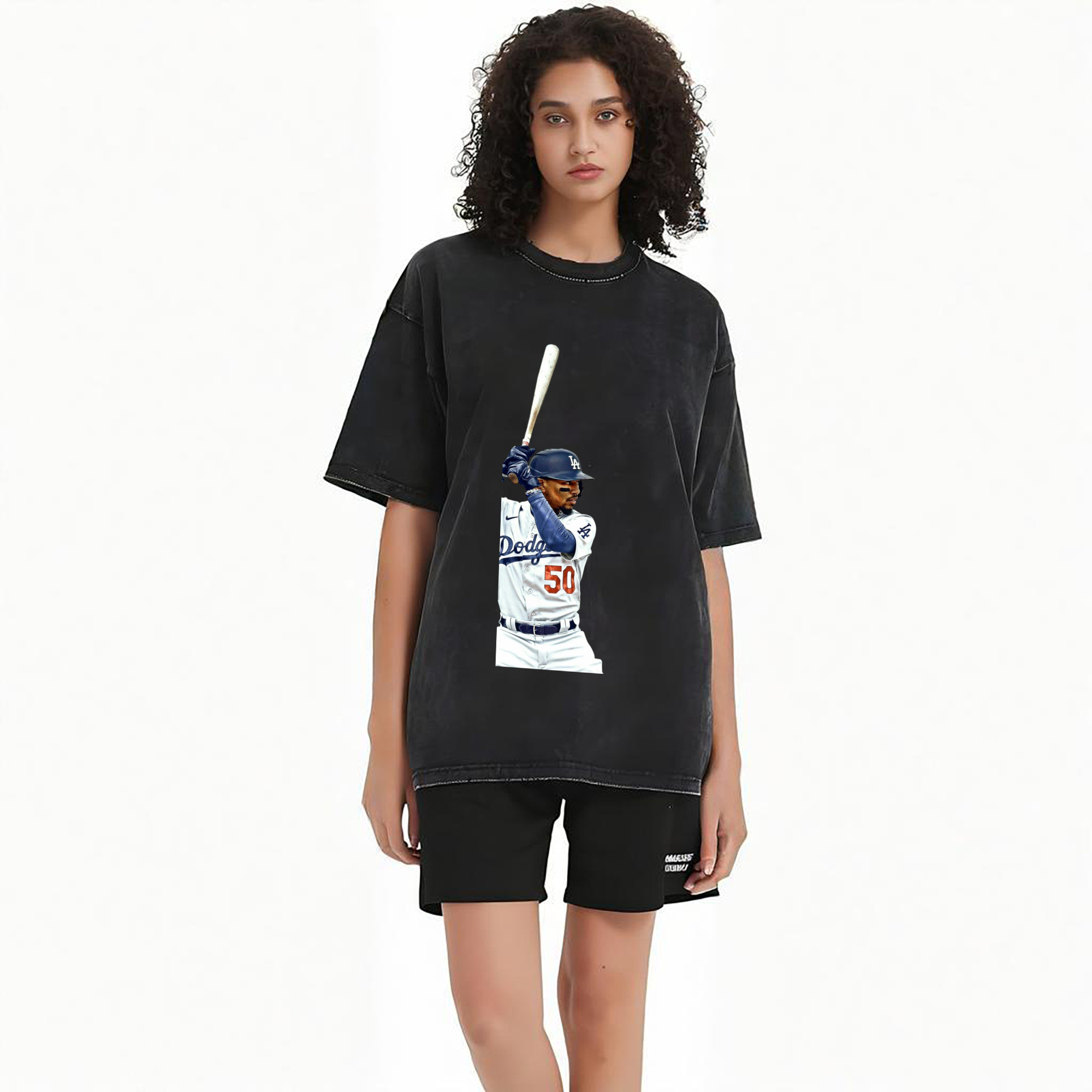  Washed Vintage Look 230g Cotton Oversized T-Shirt With Front Heat Transfer Print – Soft, Lightweight, Stylish Fit – Comfortable Casual Wear For Sports & Everyday Use