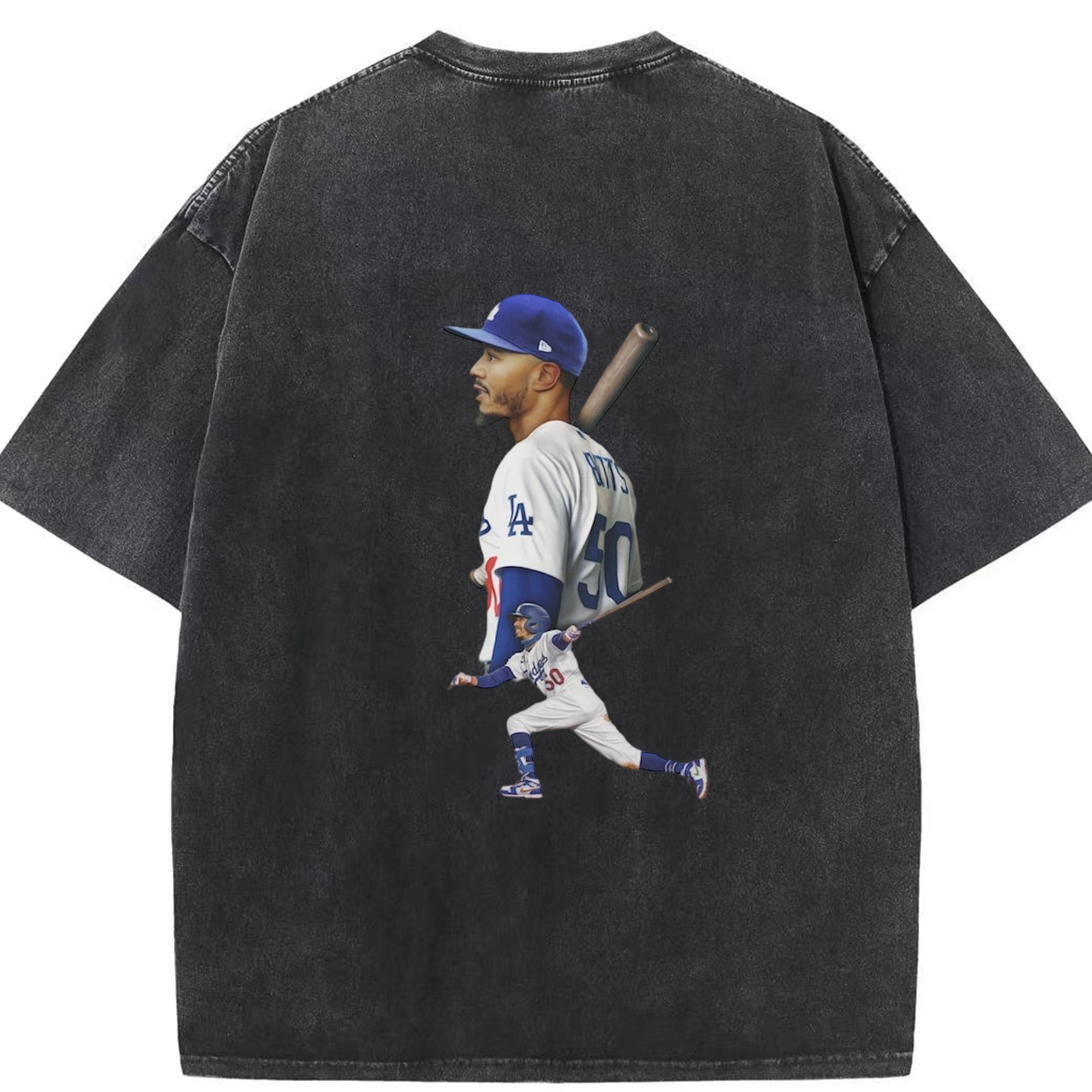  Washed Vintage 230g Cotton Oversized T-Shirt With Back Heat Transfer Print – Soft, Lightweight & Stylish – Comfortable Casual Wear For Sports & Everyday Use