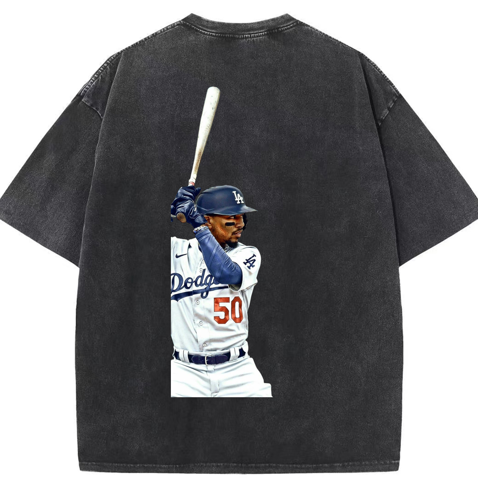  Washed Vintage 230g Cotton Oversized T-Shirt With Back Heat Transfer Print – Soft, Lightweight & Stylish – Comfortable Casual Wear For Sports & Everyday Use