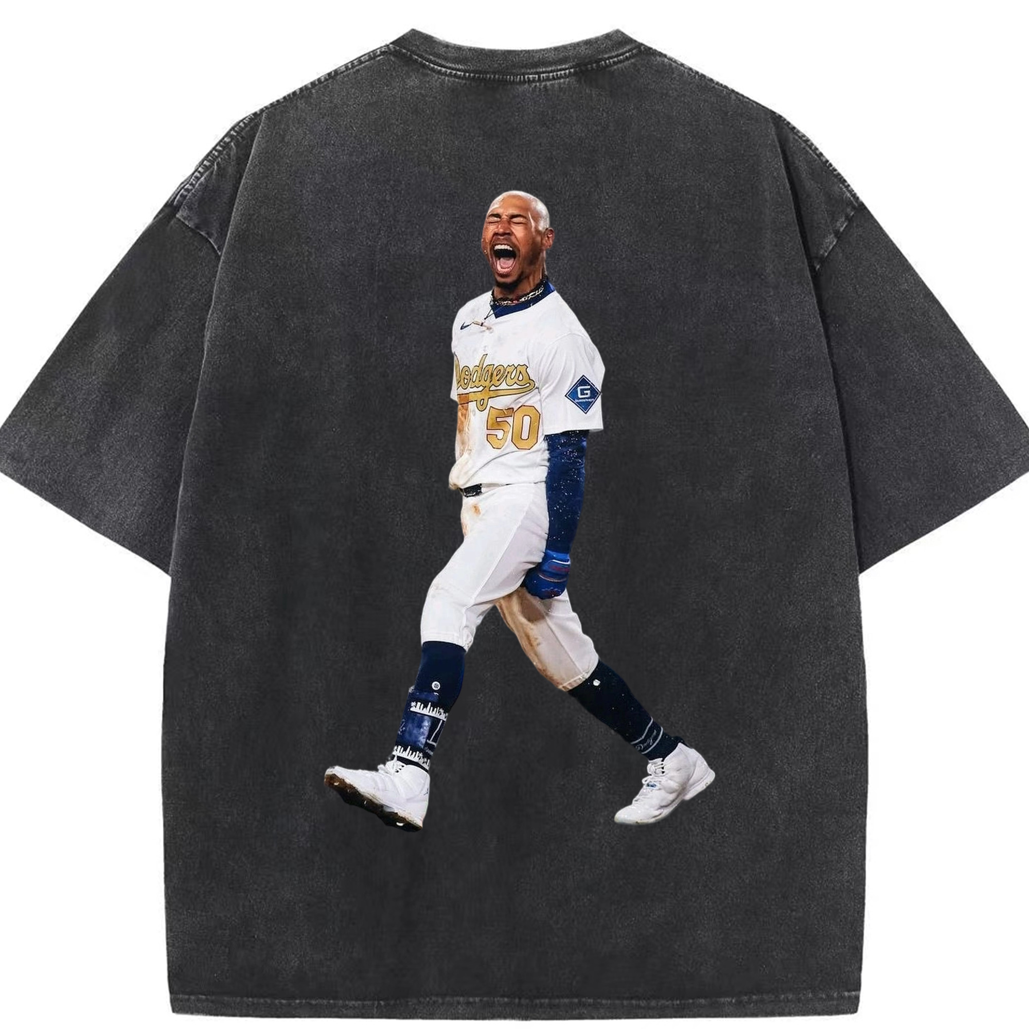  Washed Vintage 230g Cotton Oversized T-Shirt With Back Heat Transfer Print – Soft, Lightweight & Stylish – Comfortable Casual Wear For Sports & Everyday Use