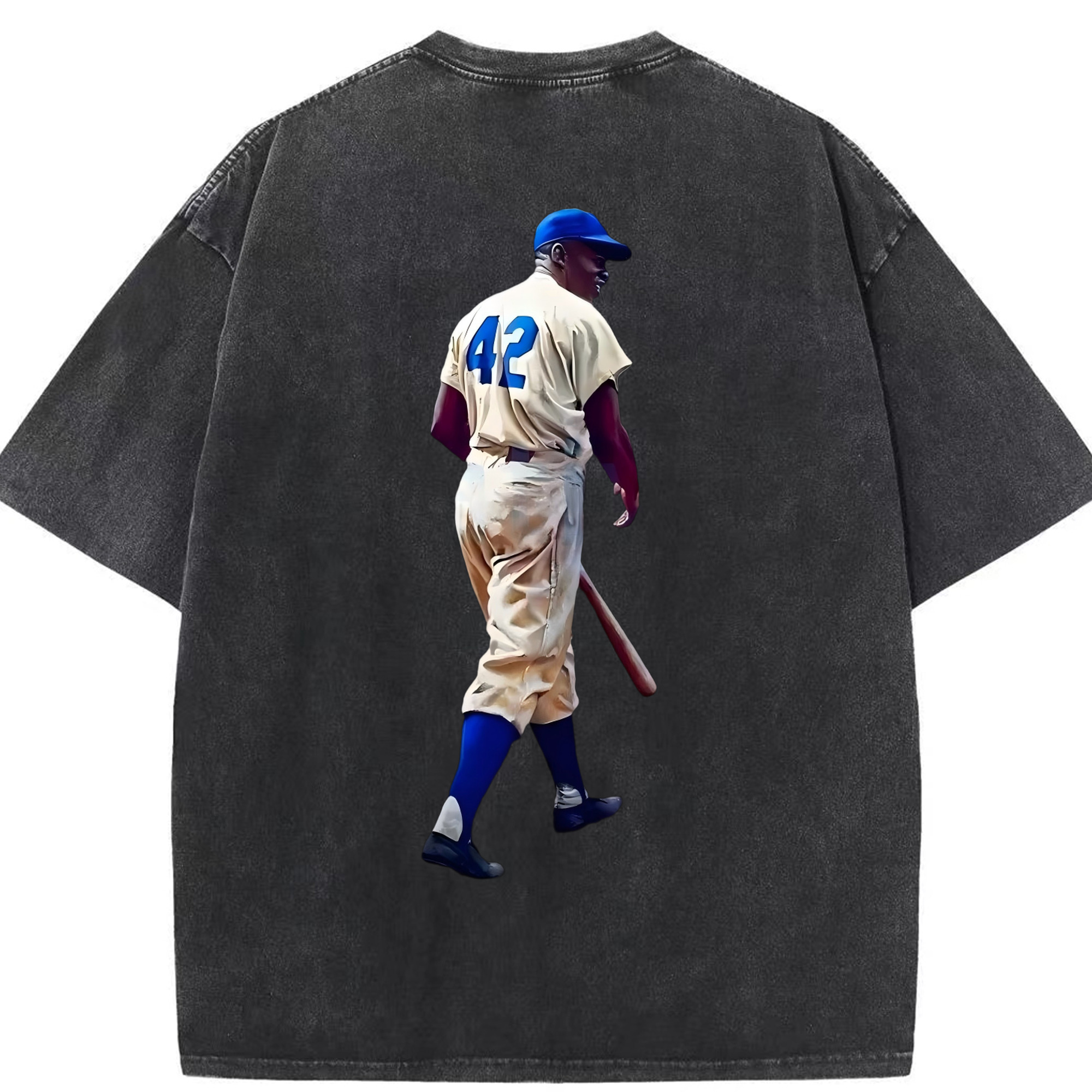  Washed Vintage 230g Cotton Oversized T-Shirt With Back Heat Transfer Print – Soft, Lightweight & Stylish – Comfortable Casual Wear For Sports & Everyday Use