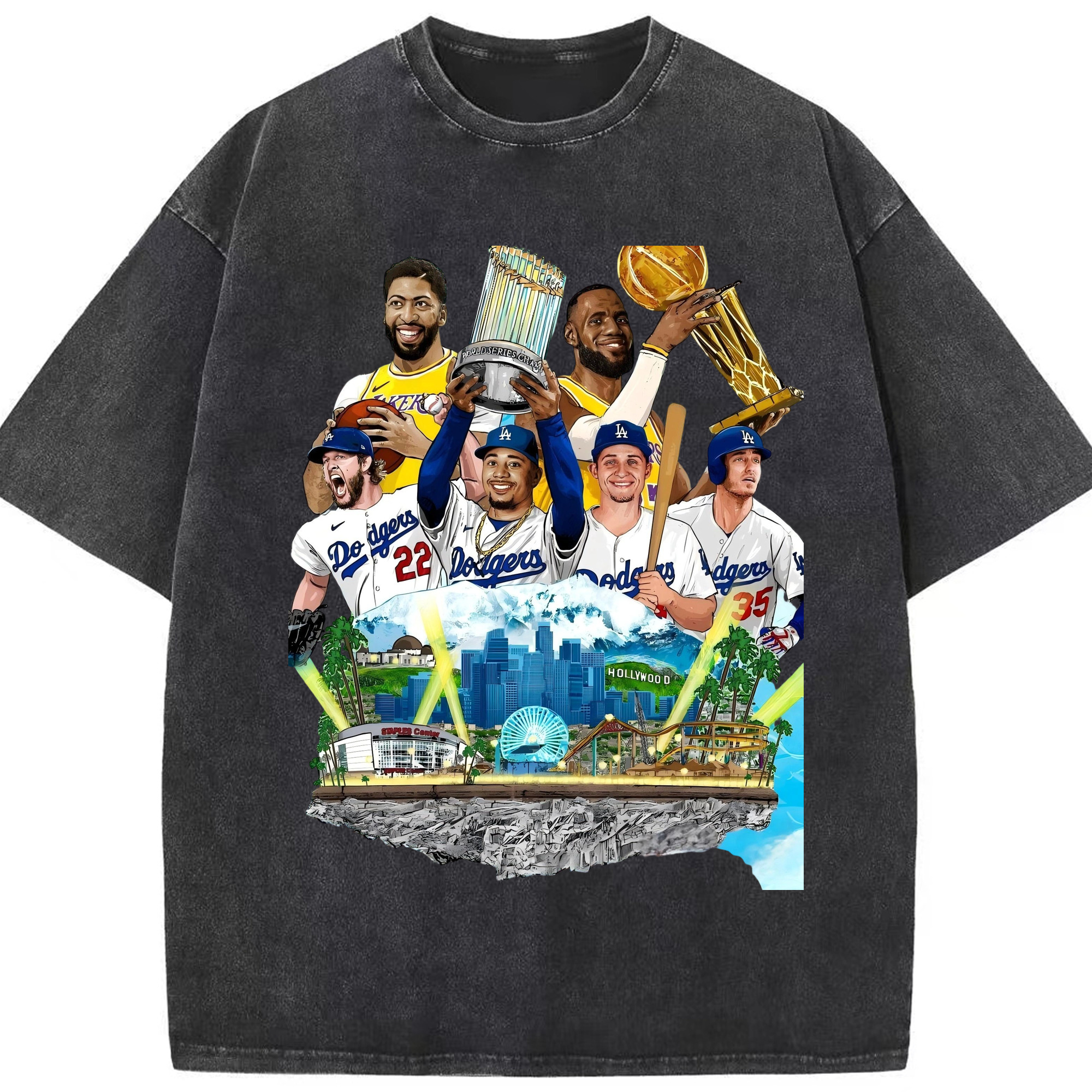  Washed Vintage Look 230g Cotton Oversized T-Shirt With Front Heat Transfer Print – Soft, Lightweight, Stylish Fit – Comfortable Casual Wear For Sports & Everyday Use