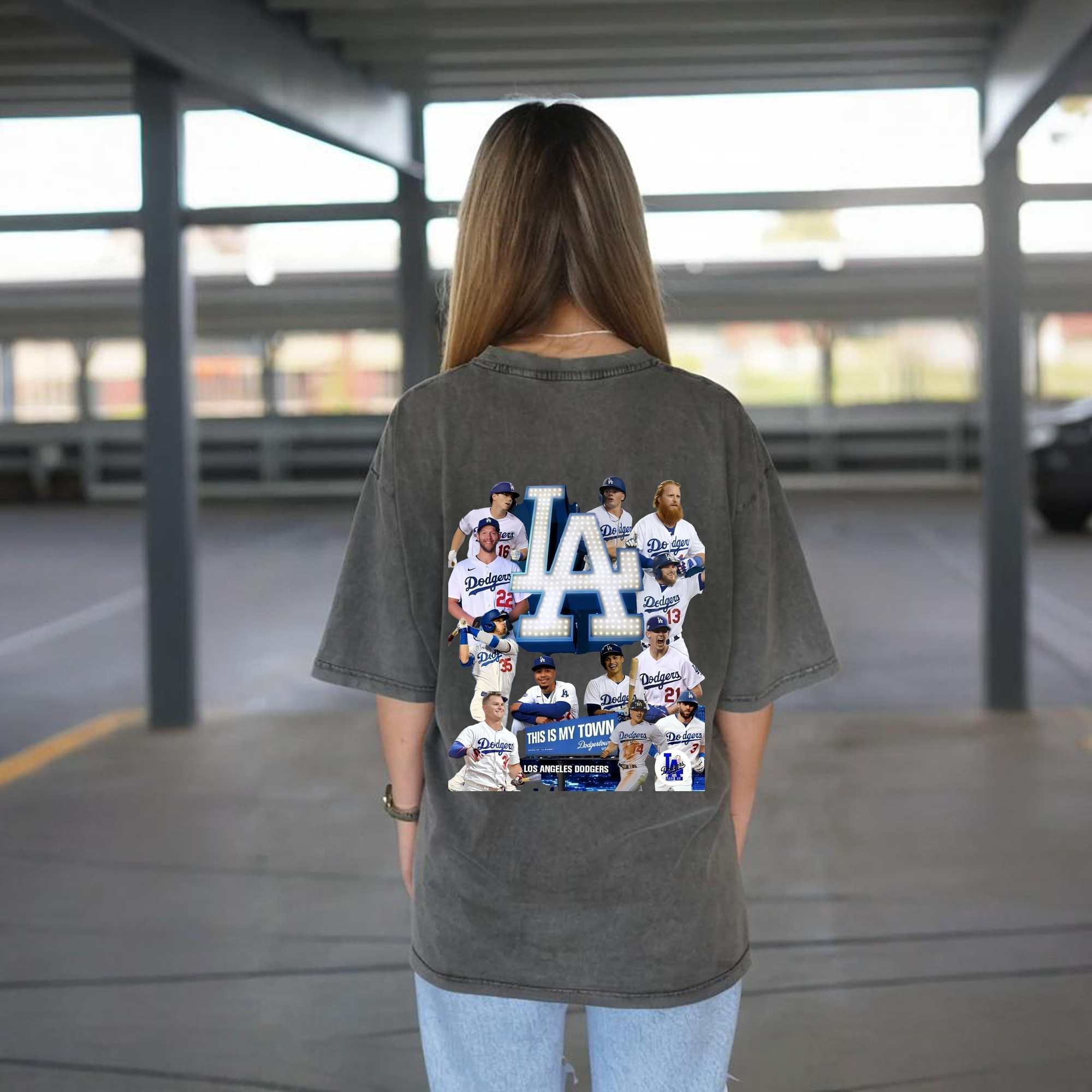  Washed Vintage 230g Cotton Oversized T-Shirt With Back Heat Transfer Print – Soft, Lightweight & Stylish – Comfortable Casual Wear For Sports & Everyday Use