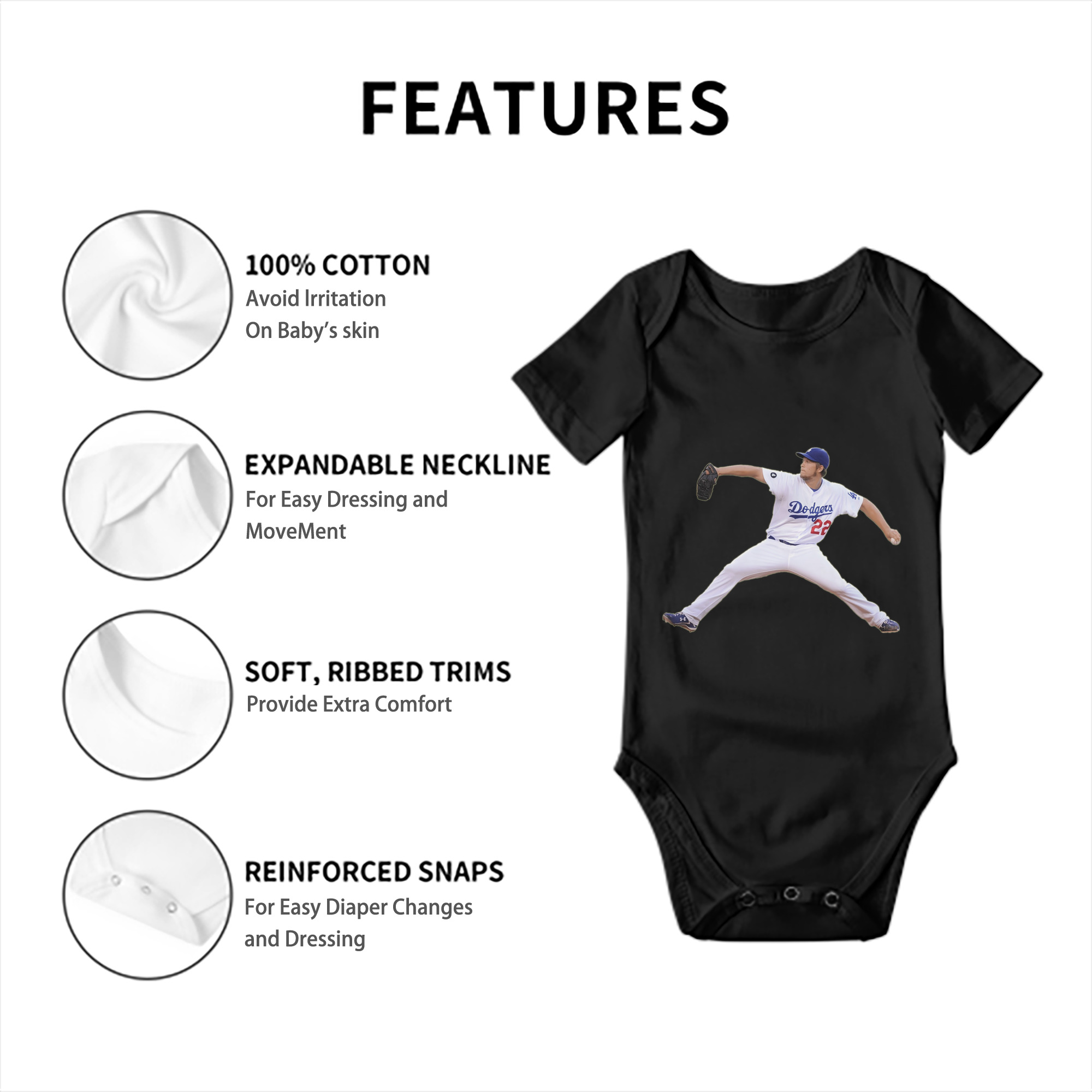  Baby Short Sleeve Romper – 100% Cotton Soft & Breathable Digital Print Onesie With Easy Snap Closure And Envelope Shoulder – Comfortable For Daily Wear & Travel