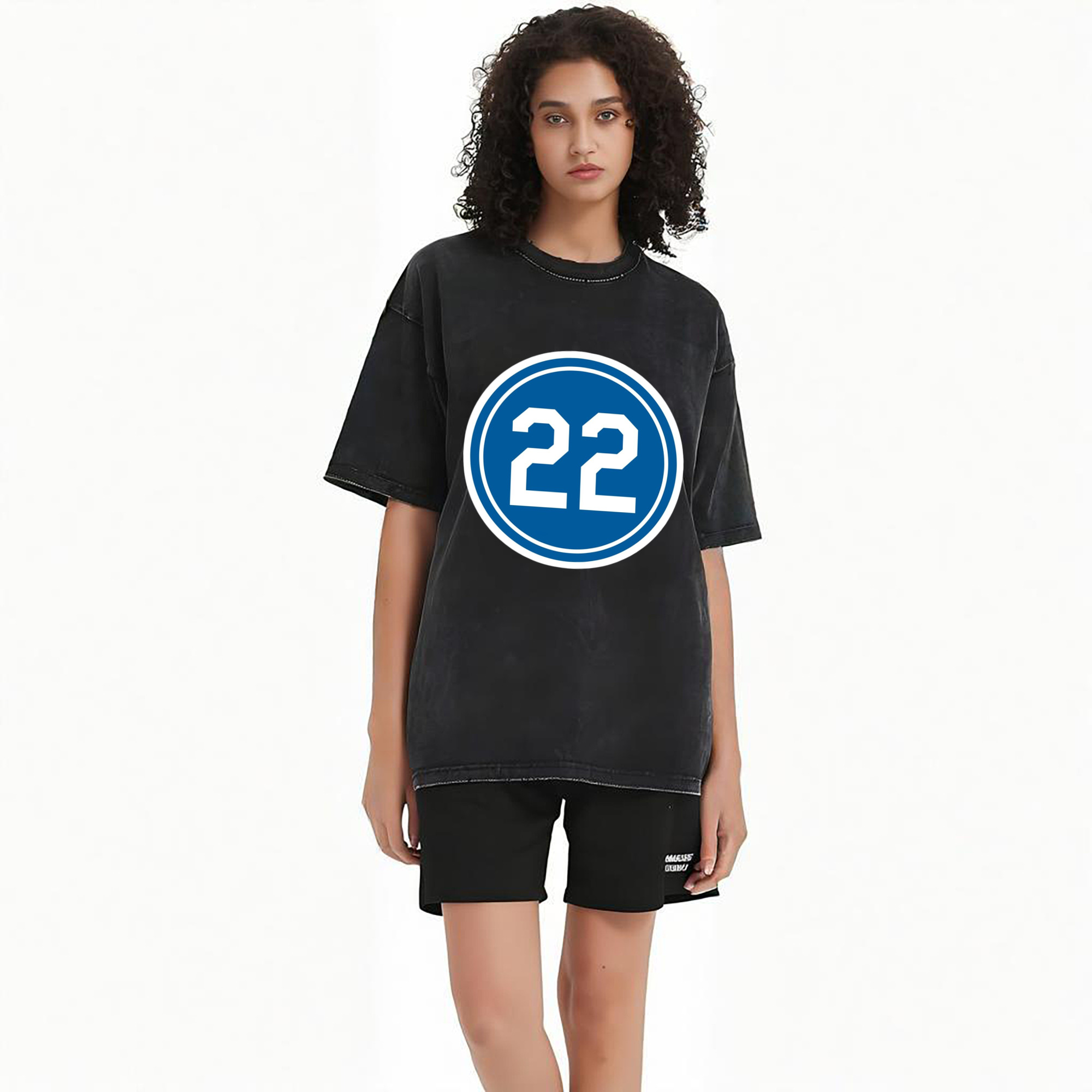  Washed Vintage Look 230g Cotton Oversized T-Shirt With Front Heat Transfer Print – Soft, Lightweight, Stylish Fit – Comfortable Casual Wear For Sports & Everyday Use