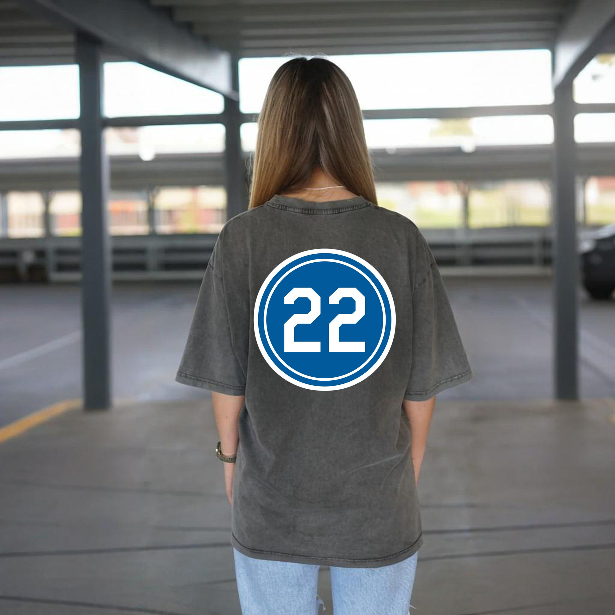  Washed Vintage 230g Cotton Oversized T-Shirt With Back Heat Transfer Print – Soft, Lightweight & Stylish – Comfortable Casual Wear For Sports & Everyday Use