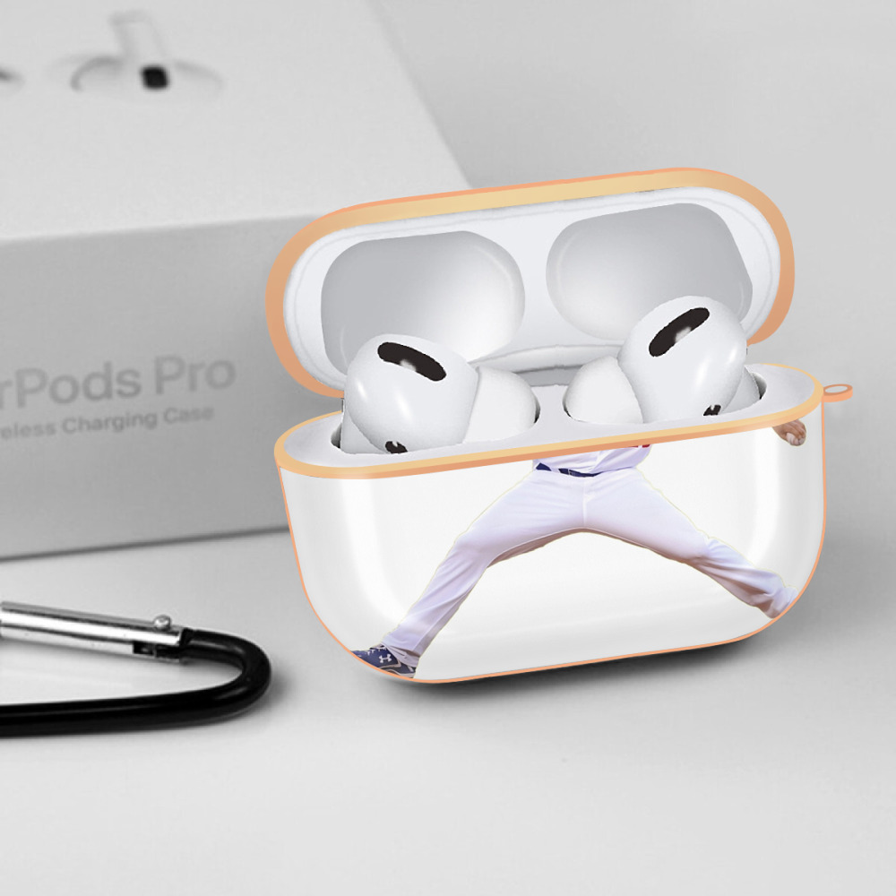  AirPods Pro Protective Case Rose Gold, Flexible PC Material, Precise Fit, Anti-Slip Cover, Full Protection, Fingerprint Resistant, Washable With Keychain