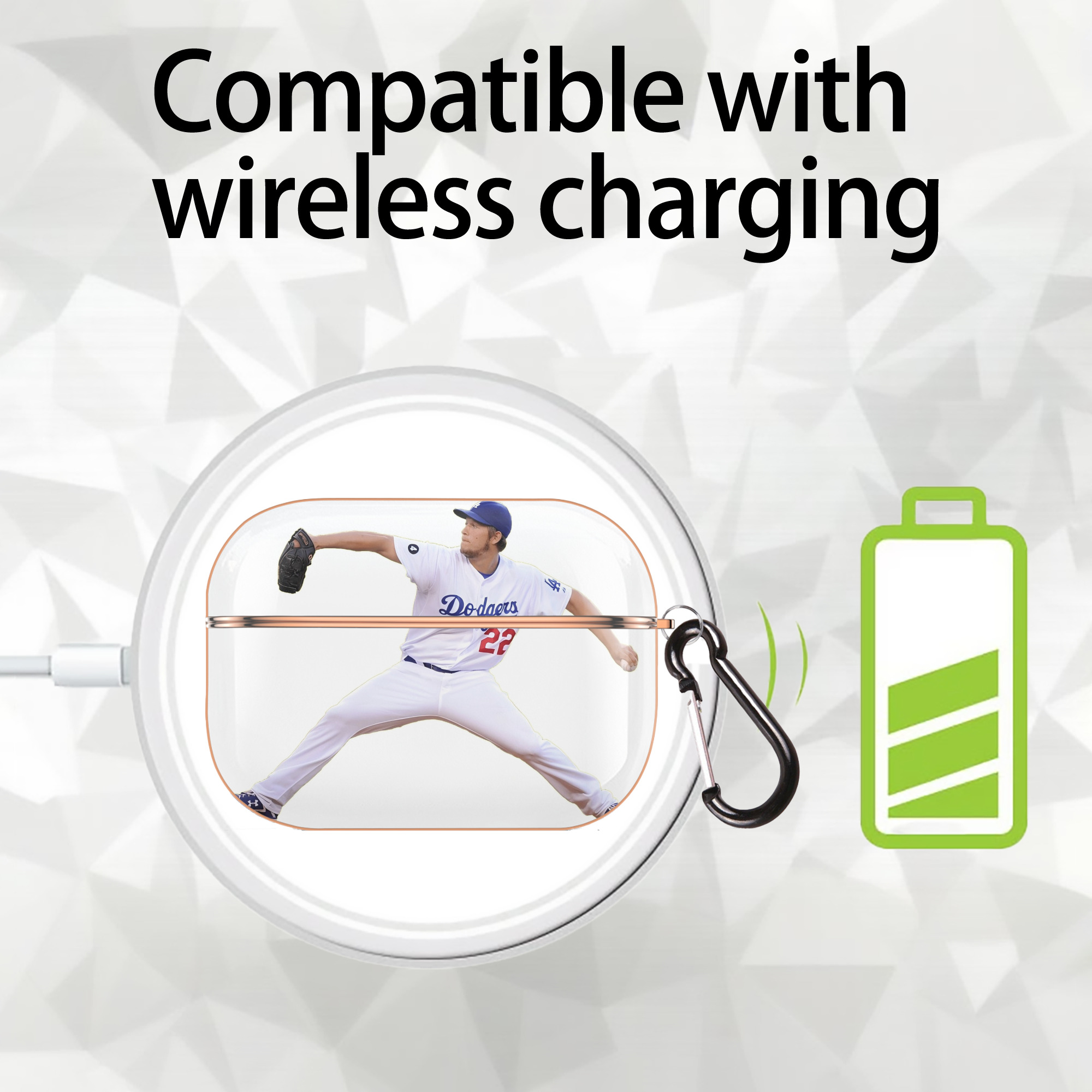  AirPods Pro Protective Case Rose Gold, Flexible PC Material, Precise Fit, Anti-Slip Cover, Full Protection, Fingerprint Resistant, Washable With Keychain