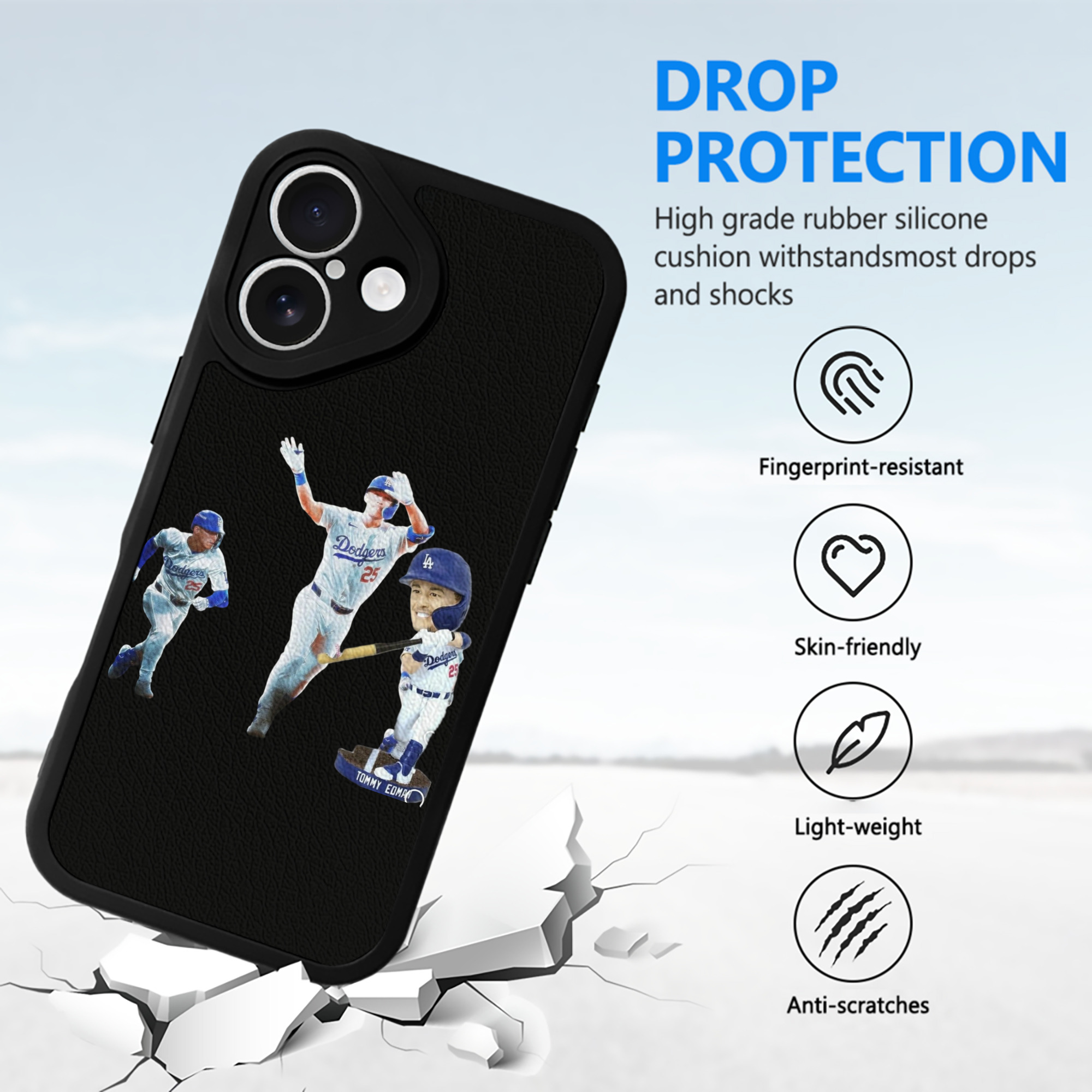  IPhone 16 Silicone Leather Case – UV Print, Lambskin Texture – Perfect Fit, Wireless Charging Compatible, Scratch Resistant, Precise Cutouts – Stylish Protection For IPhone 16