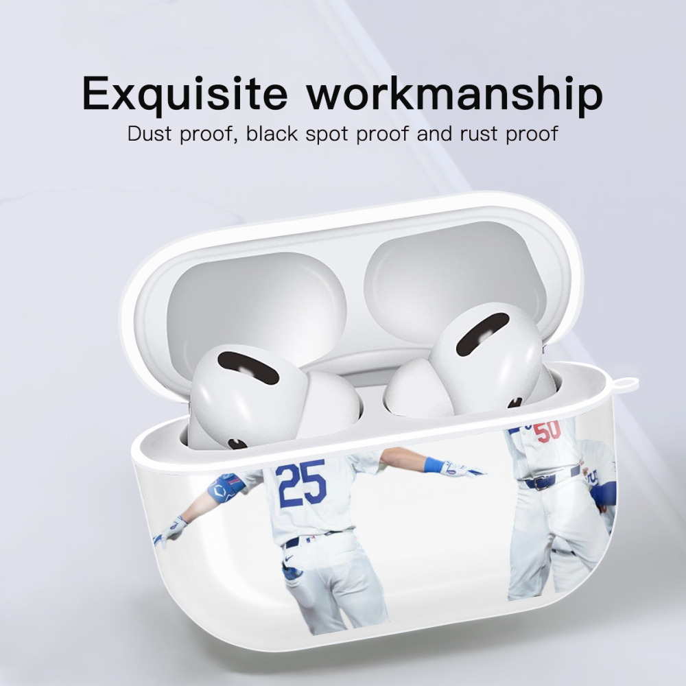  AirPods Pro Hard Case White With Keychain, Durable Flexible PC, Precise Cutouts, Anti-Fingerprint, Yellowing & Scratch Resistant, Full Protection, Washable