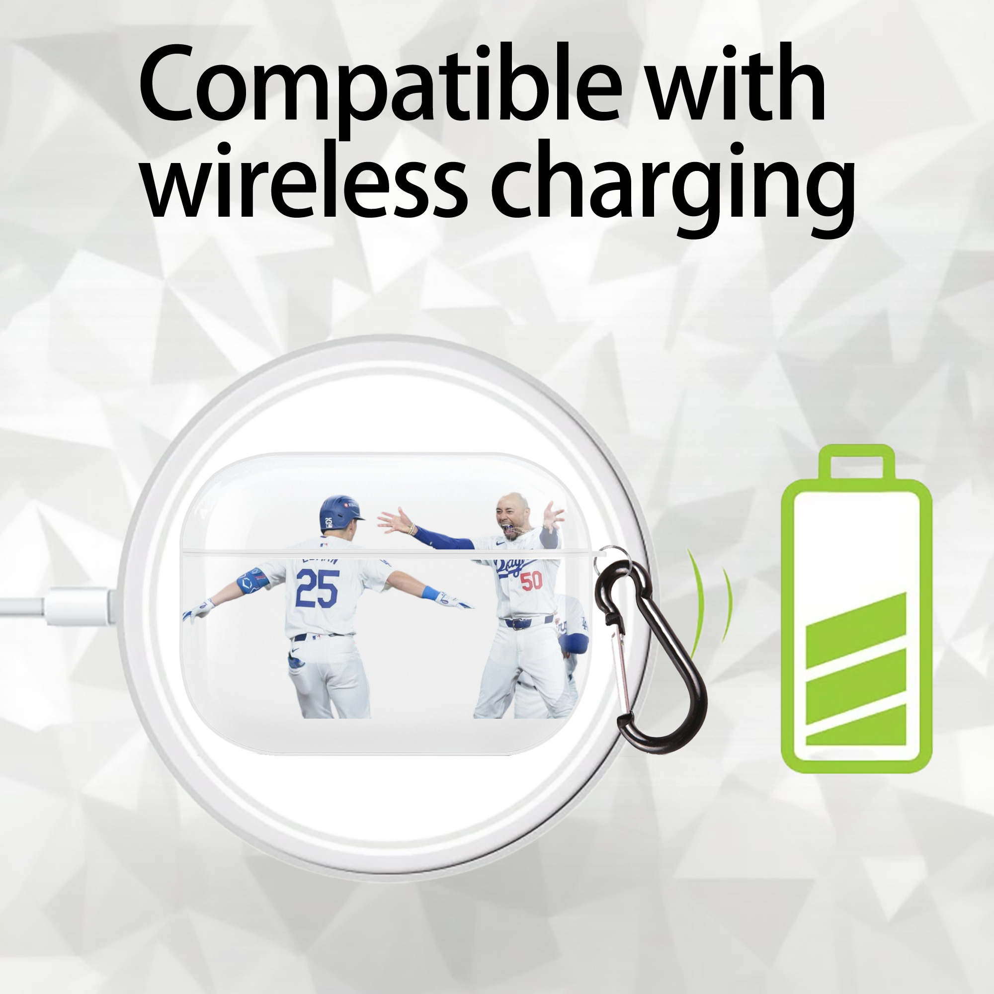  AirPods Pro Hard Case White With Keychain, Durable Flexible PC, Precise Cutouts, Anti-Fingerprint, Yellowing & Scratch Resistant, Full Protection, Washable