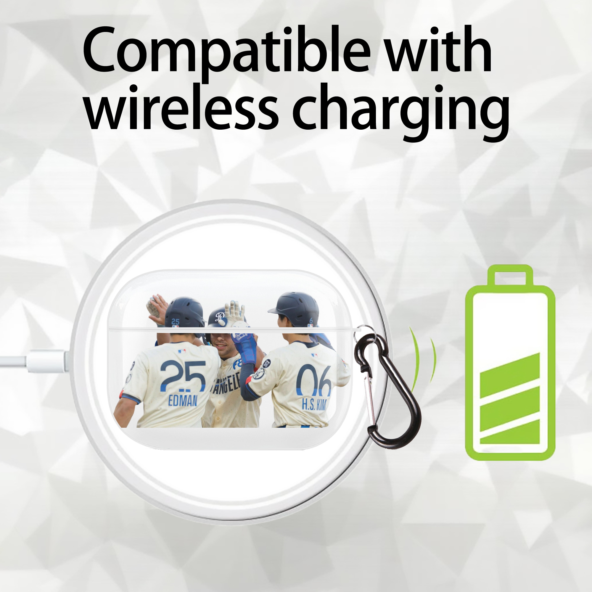  AirPods Pro Hard Case White With Keychain, Durable Flexible PC, Precise Cutouts, Anti-Fingerprint, Yellowing & Scratch Resistant, Full Protection, Washable