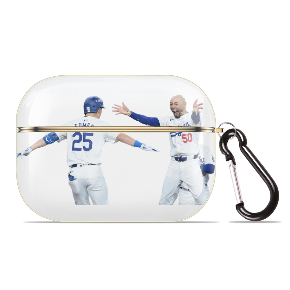  Luxury Gold AirPods Pro Case With Keychain, Flexible PC Material, Full Protection, Precise Cutouts, Anti-Fingerprint, Washable, Durable Design