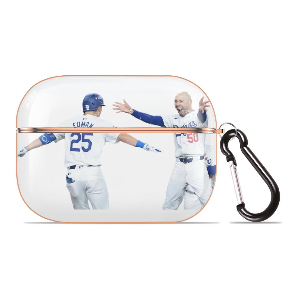  AirPods Pro Protective Case Rose Gold, Flexible PC Material, Precise Fit, Anti-Slip Cover, Full Protection, Fingerprint Resistant, Washable With Keychain