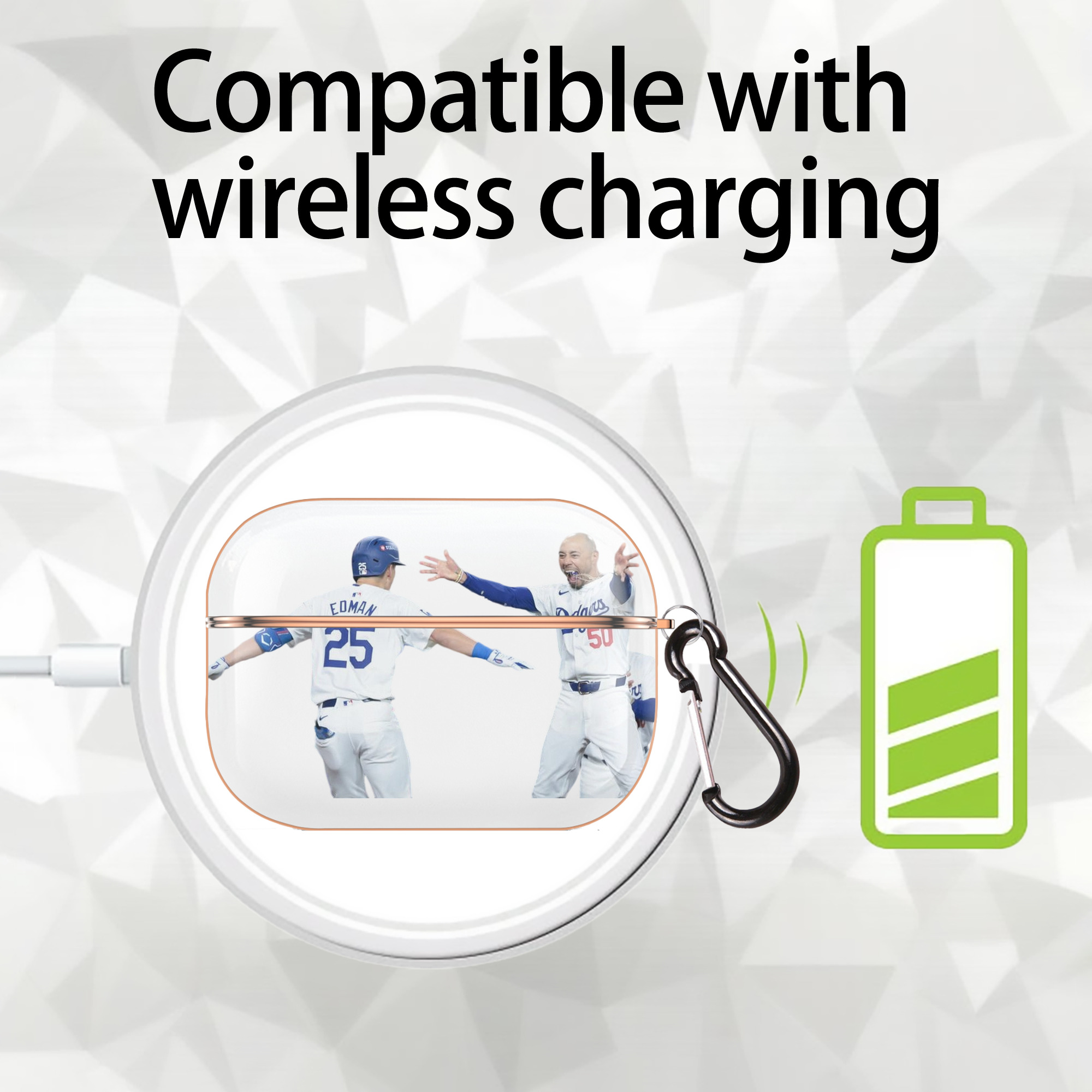  AirPods Pro Protective Case Rose Gold, Flexible PC Material, Precise Fit, Anti-Slip Cover, Full Protection, Fingerprint Resistant, Washable With Keychain