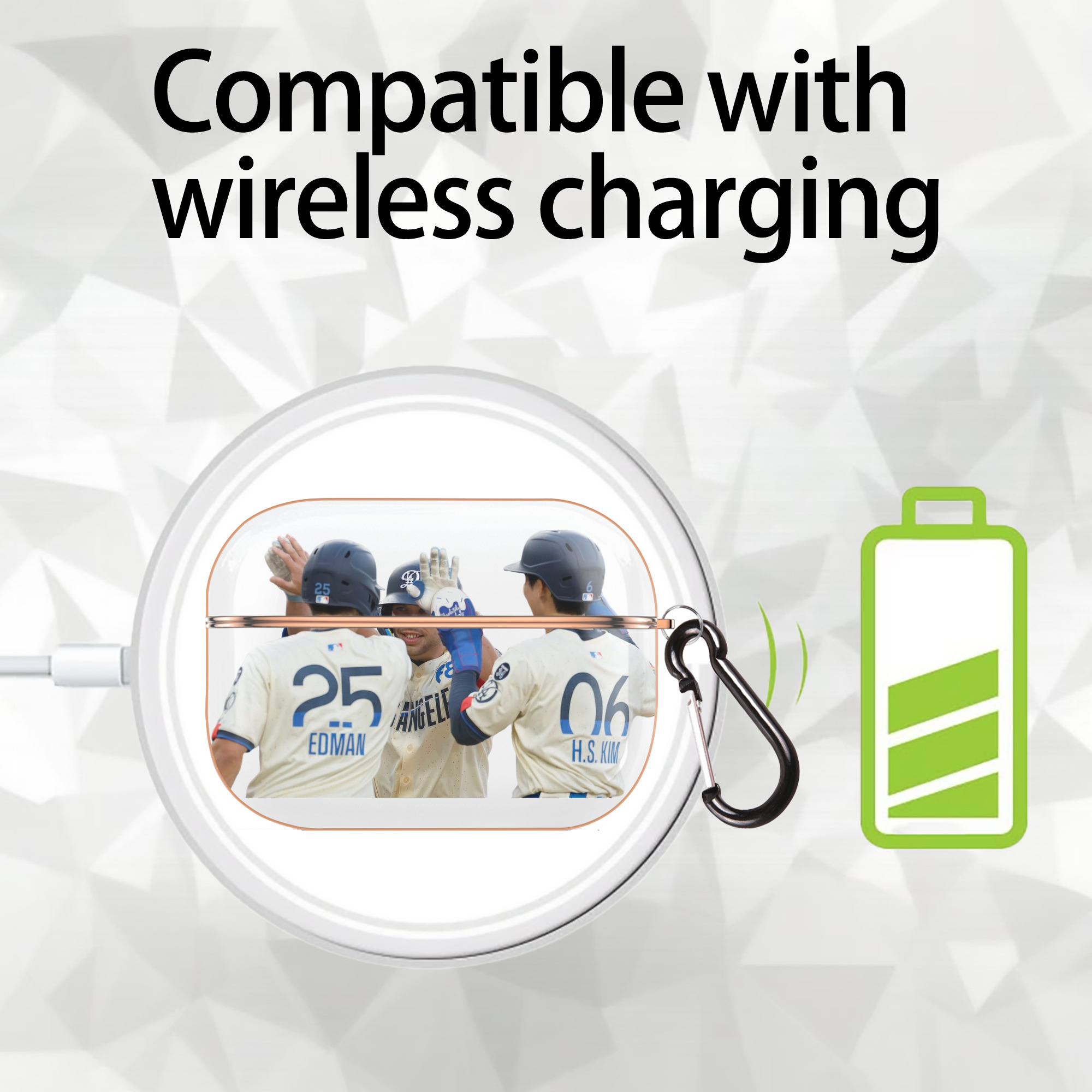  AirPods Pro Protective Case Rose Gold, Flexible PC Material, Precise Fit, Anti-Slip Cover, Full Protection, Fingerprint Resistant, Washable With Keychain