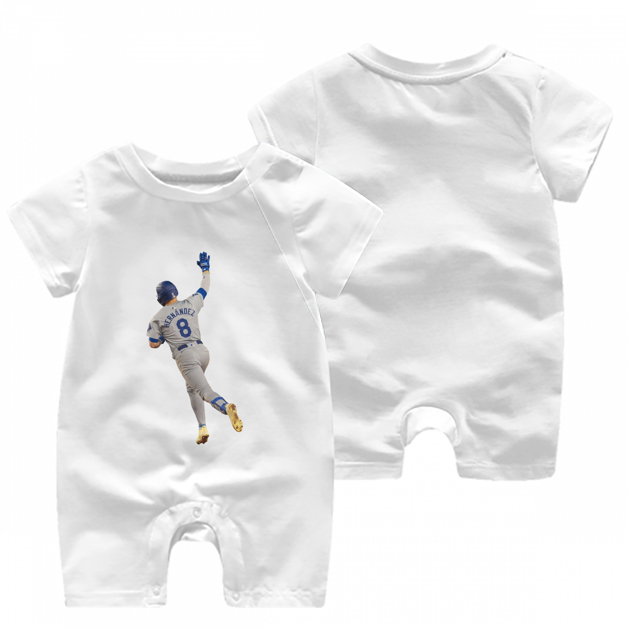  Baby Short Sleeve Onesie – 100% Cotton Soft & Breathable Digital Print Romper – Double-Sided Print, Snap Closure For Easy Diaper Changes – Comfortable For Boys & Girls