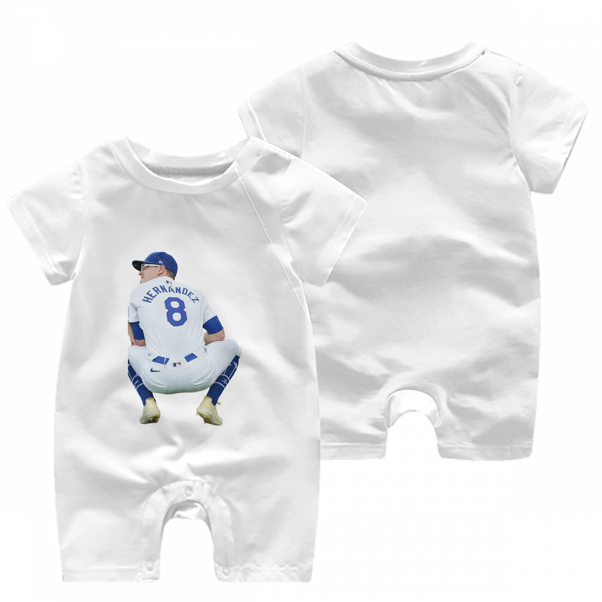  Baby Short Sleeve Onesie – 100% Cotton Soft & Breathable Digital Print Romper – Double-Sided Print, Snap Closure For Easy Diaper Changes – Comfortable For Boys & Girls