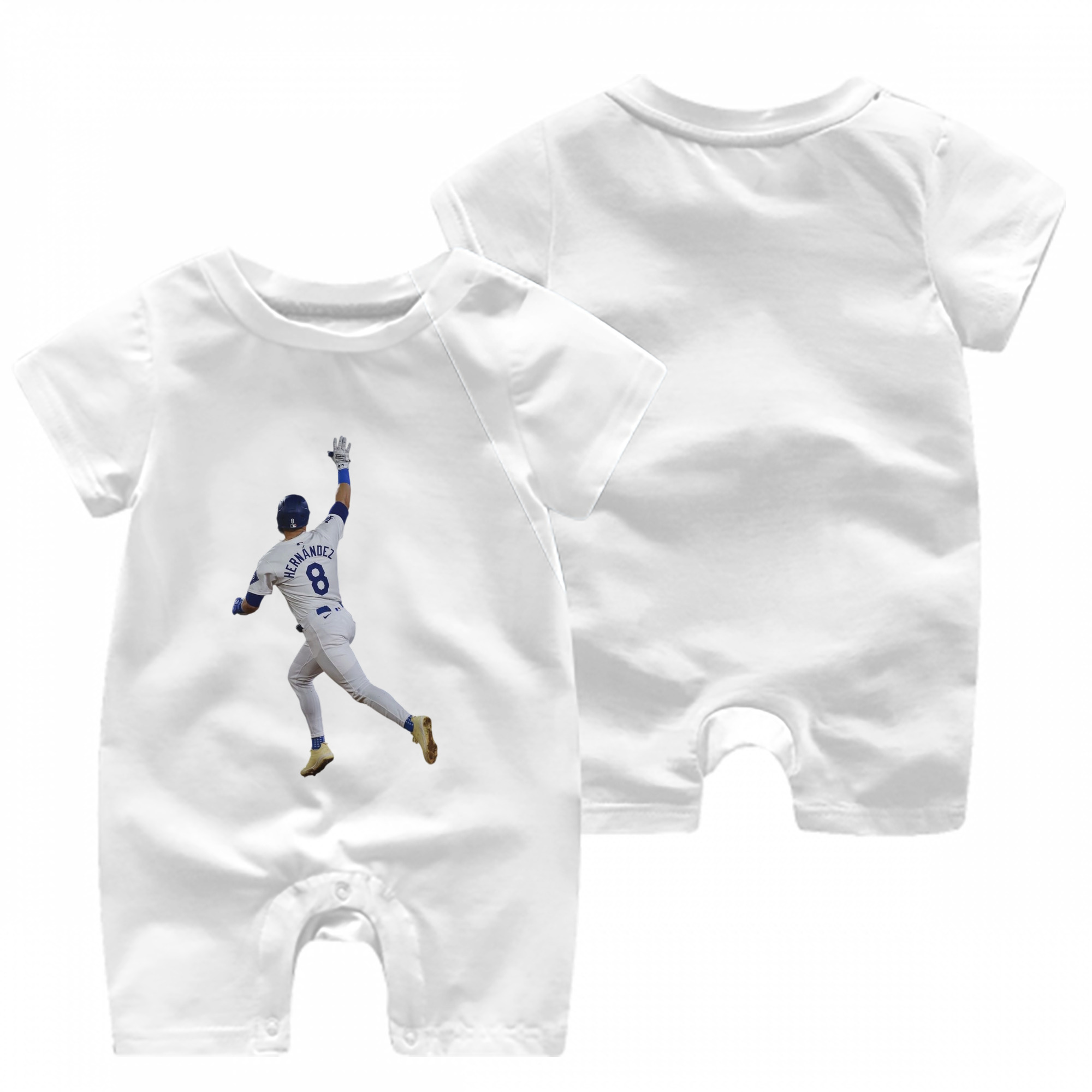  Baby Short Sleeve Onesie – 100% Cotton Soft & Breathable Digital Print Romper – Double-Sided Print, Snap Closure For Easy Diaper Changes – Comfortable For Boys & Girls