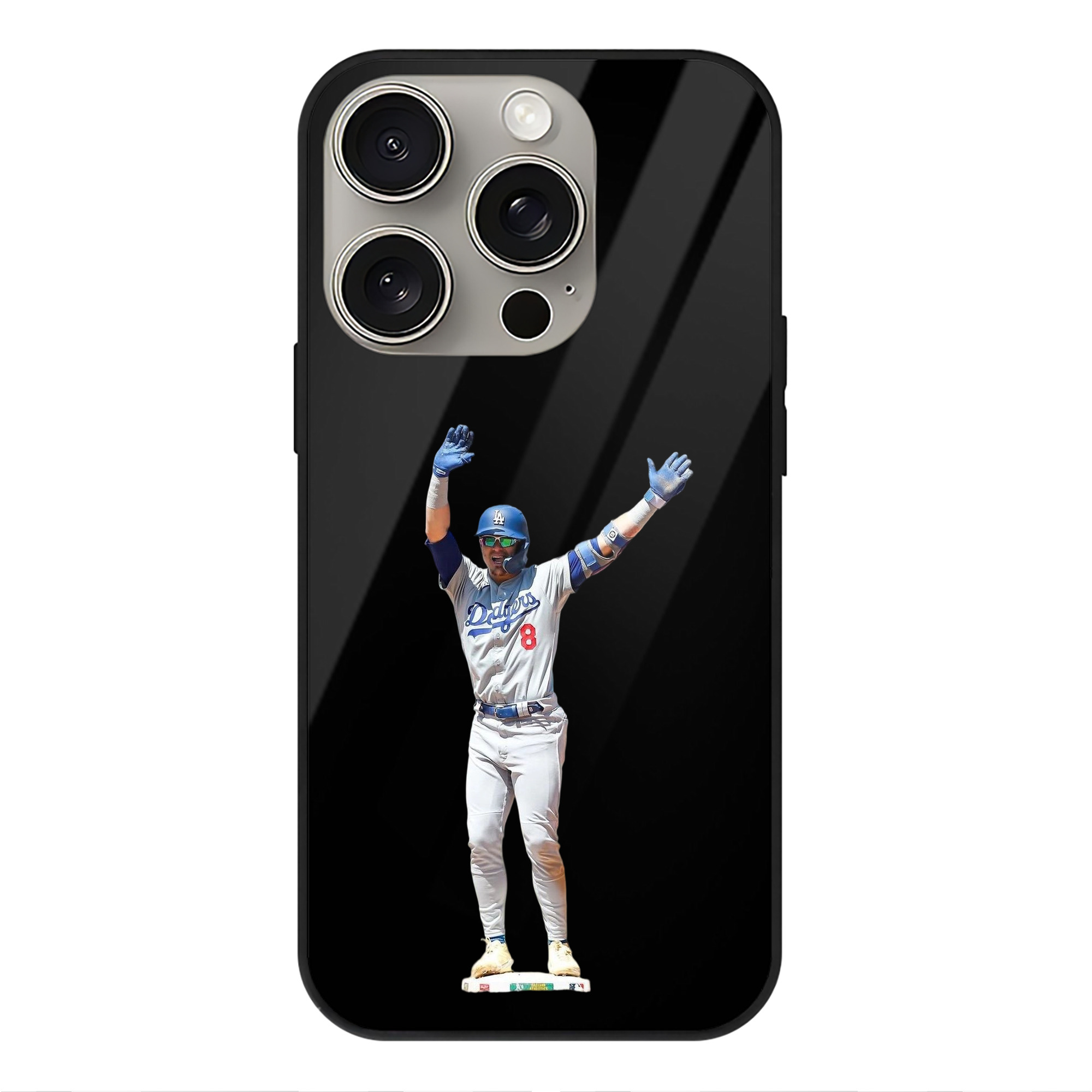  IPhone 15 Pro Mirror Phone Case – UV Printed Glass + TPU – Scratch-Resistant, Wireless Charging Compatible, Precise Fit & Stylish Design