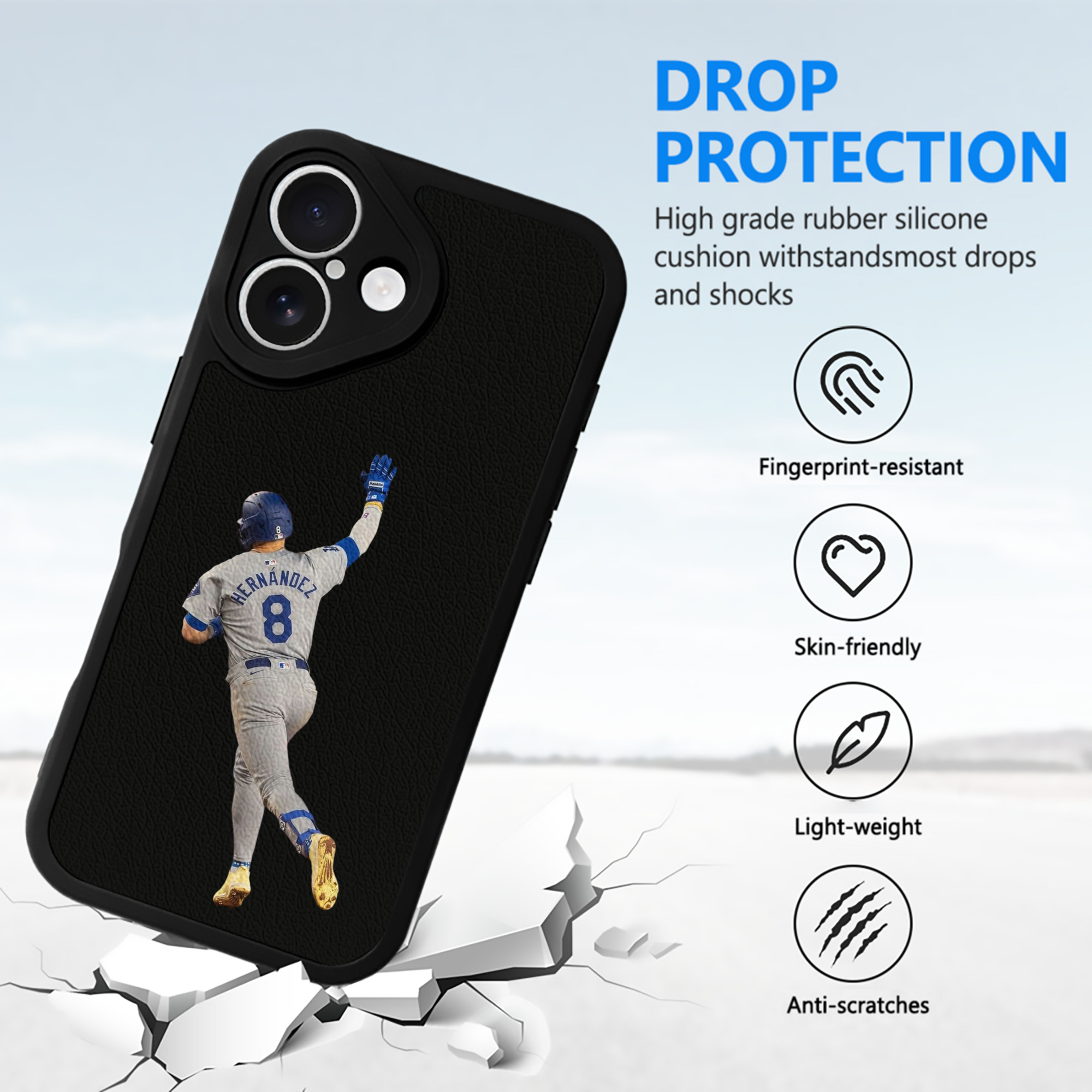  IPhone 16 Silicone Leather Case – UV Print, Lambskin Texture – Perfect Fit, Wireless Charging Compatible, Scratch Resistant, Precise Cutouts – Stylish Protection For IPhone 16