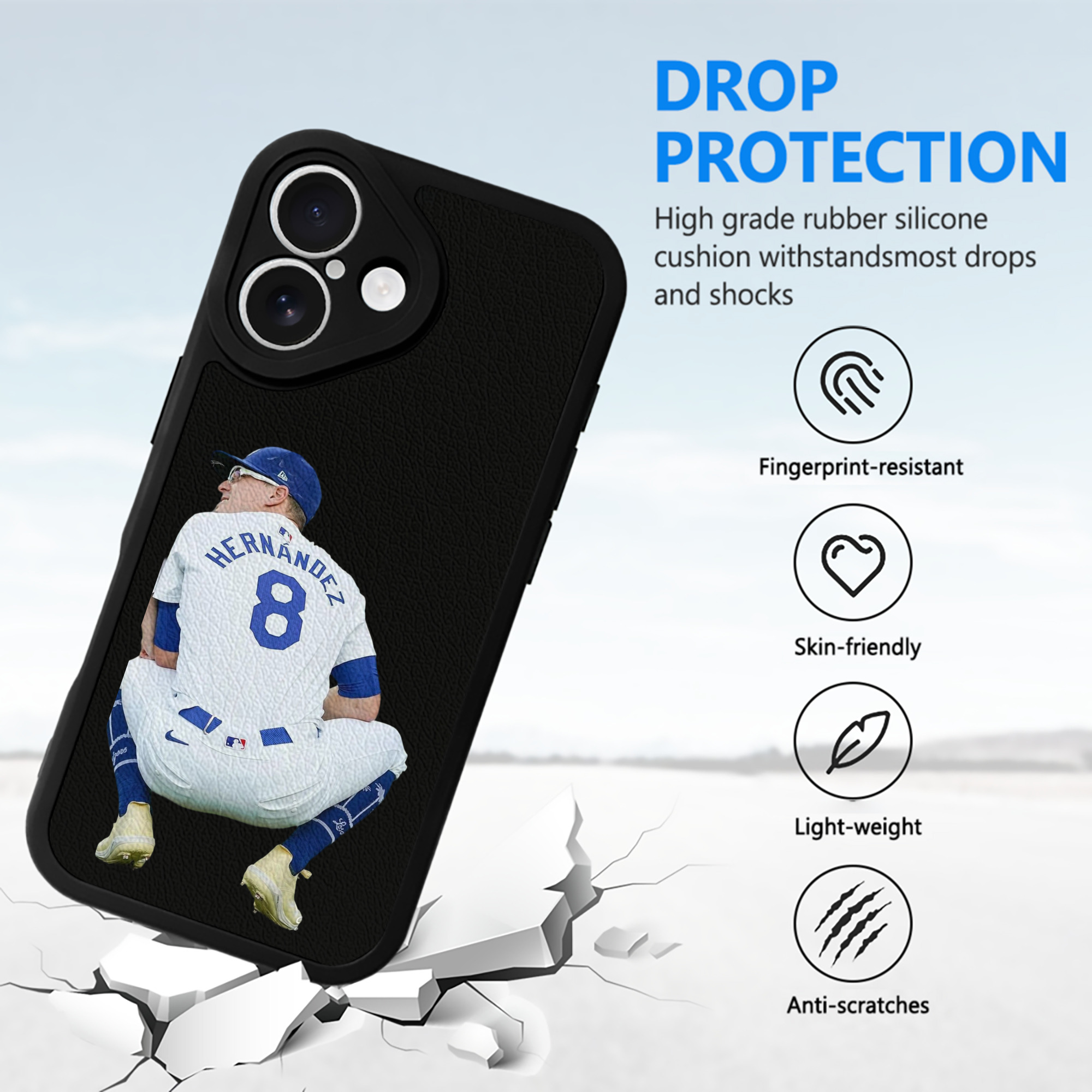  IPhone 16 Silicone Leather Case – UV Print, Lambskin Texture – Perfect Fit, Wireless Charging Compatible, Scratch Resistant, Precise Cutouts – Stylish Protection For IPhone 16