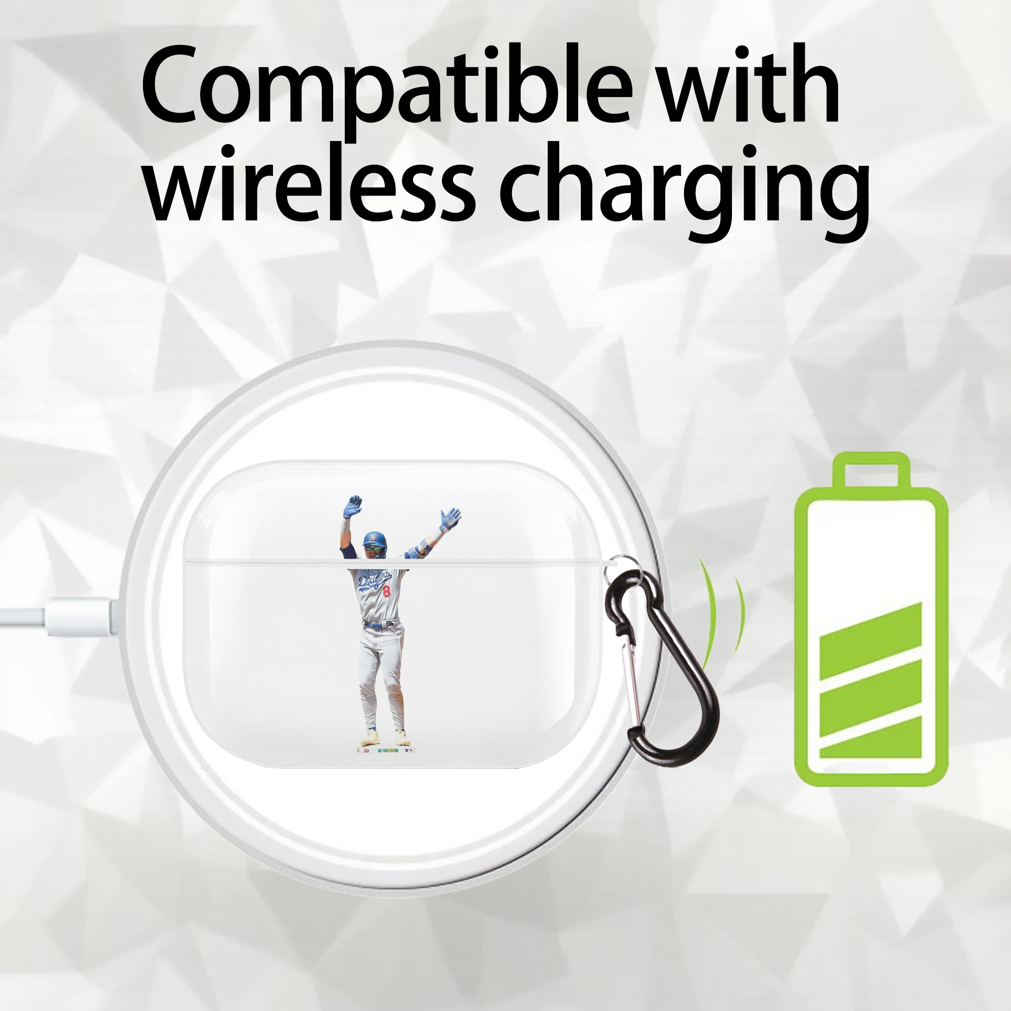  AirPods Pro Hard Case White With Keychain, Durable Flexible PC, Precise Cutouts, Anti-Fingerprint, Yellowing & Scratch Resistant, Full Protection, Washable